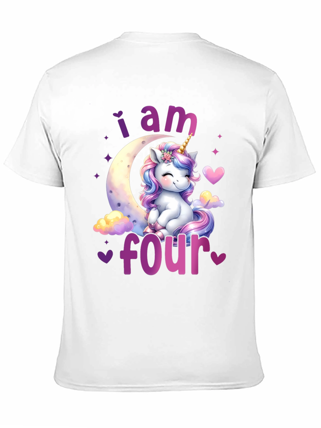 Unicorn Fourth Birthday T-Shirt