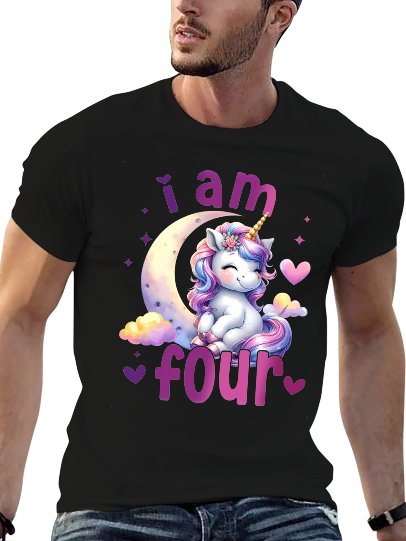 Unicorn Fourth Birthday T-Shirt