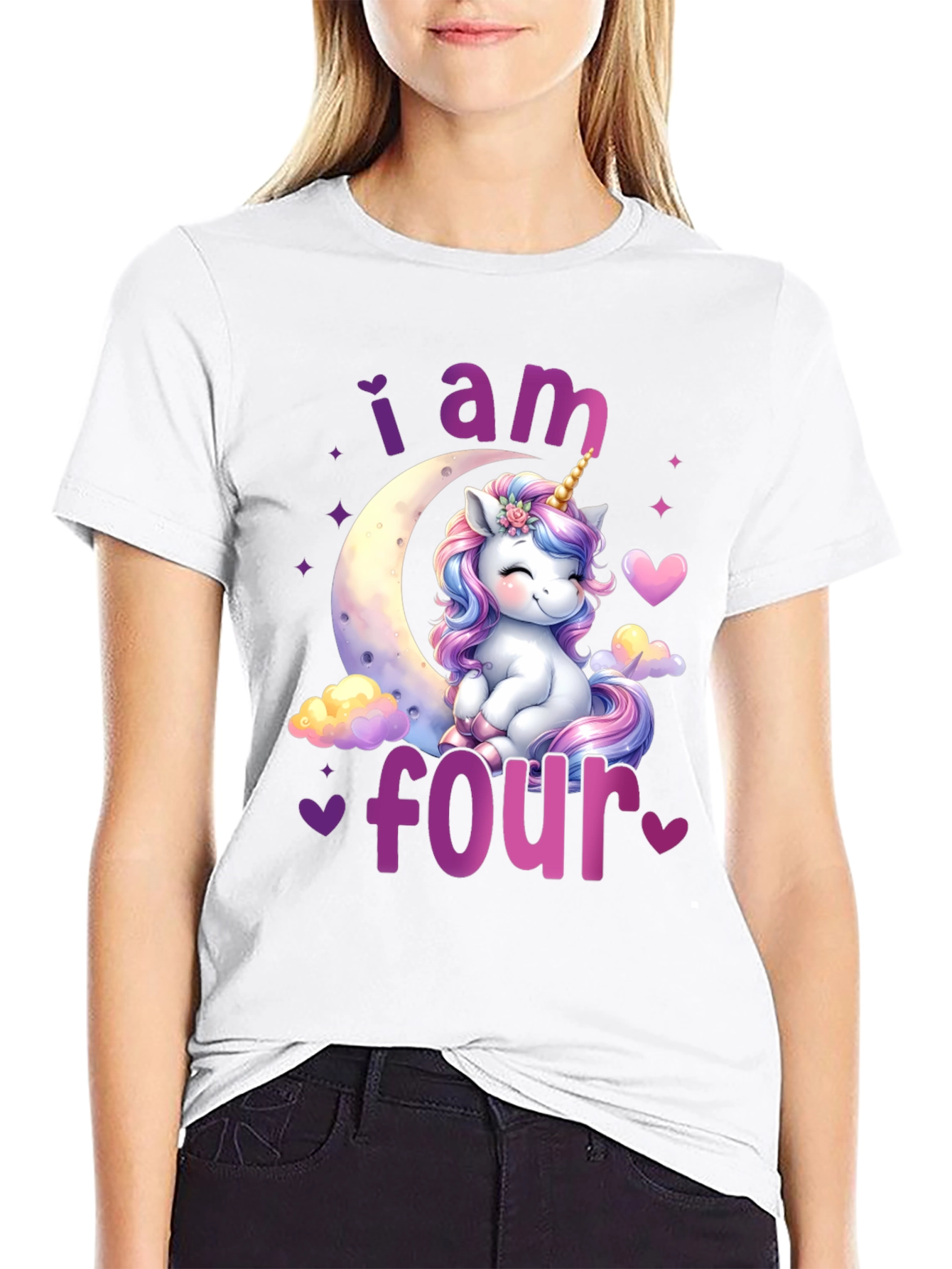 Unicorn Fourth Birthday T-Shirt