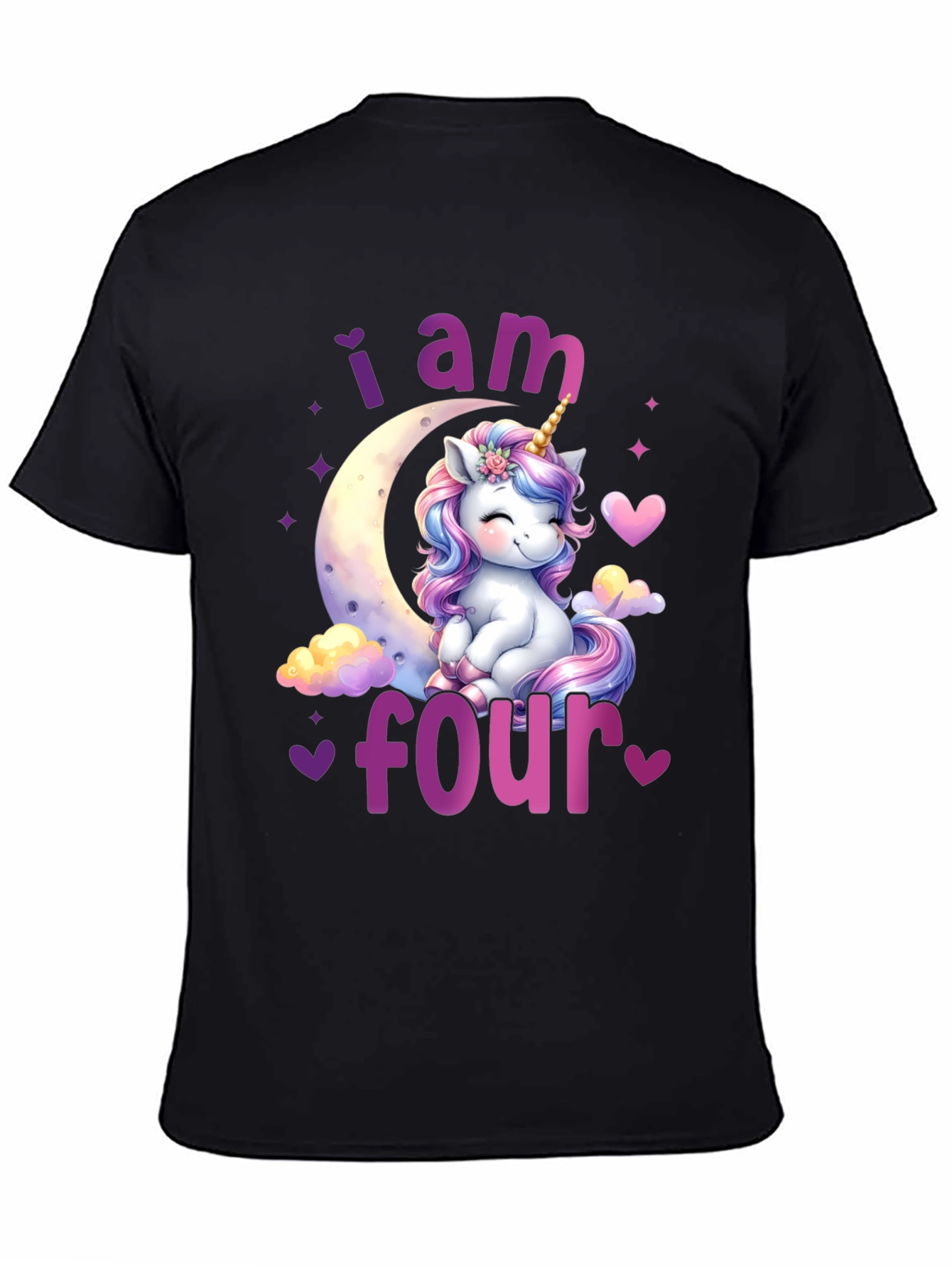 Unicorn Fourth Birthday T-Shirt