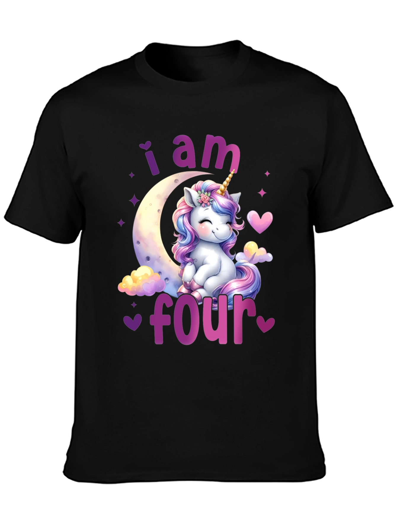 Unicorn Fourth Birthday T-Shirt