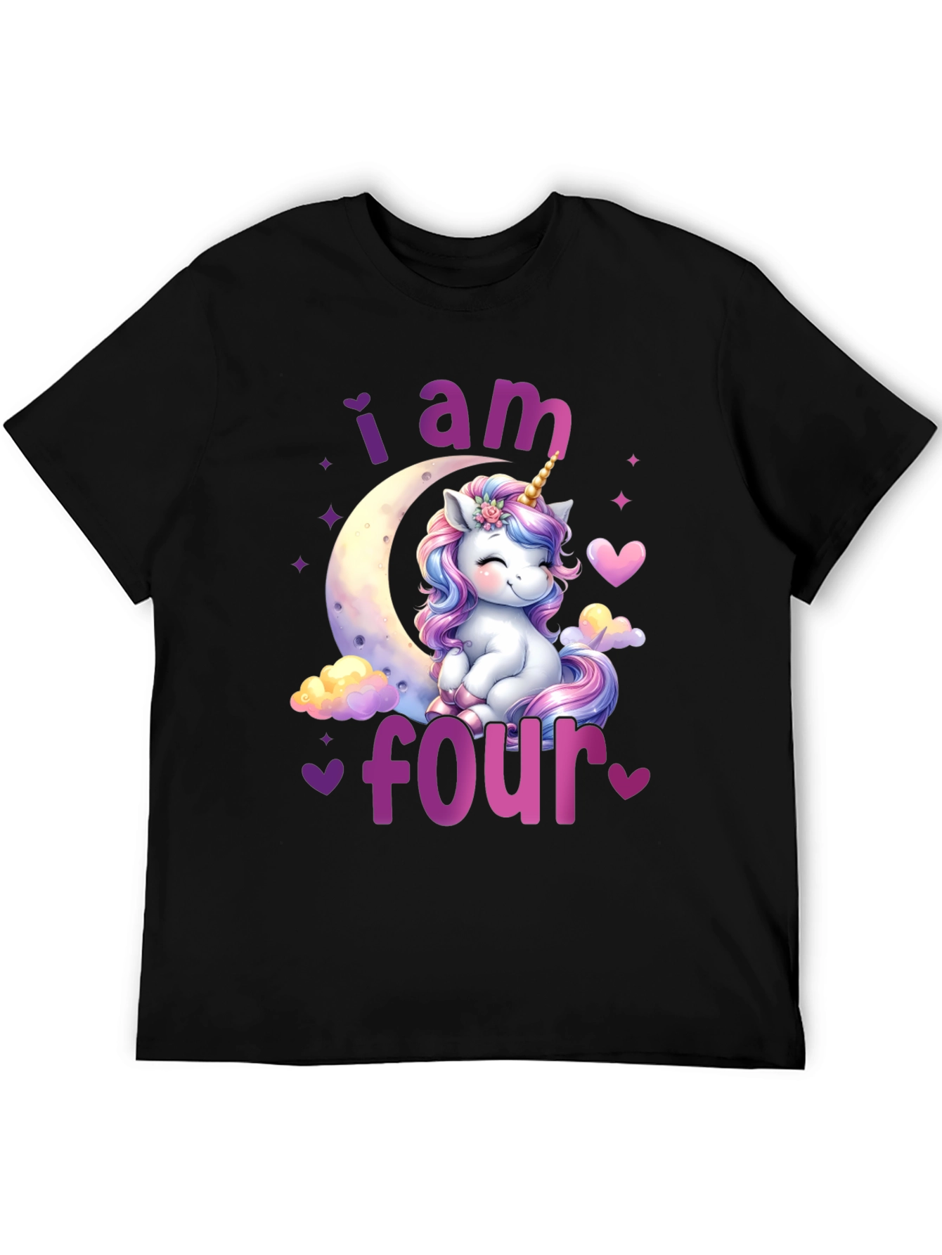 Unicorn Fourth Birthday T-Shirt
