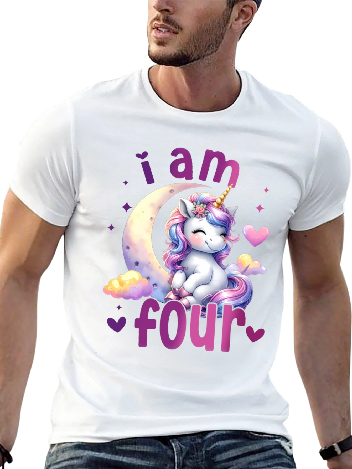 Unicorn Fourth Birthday T-Shirt