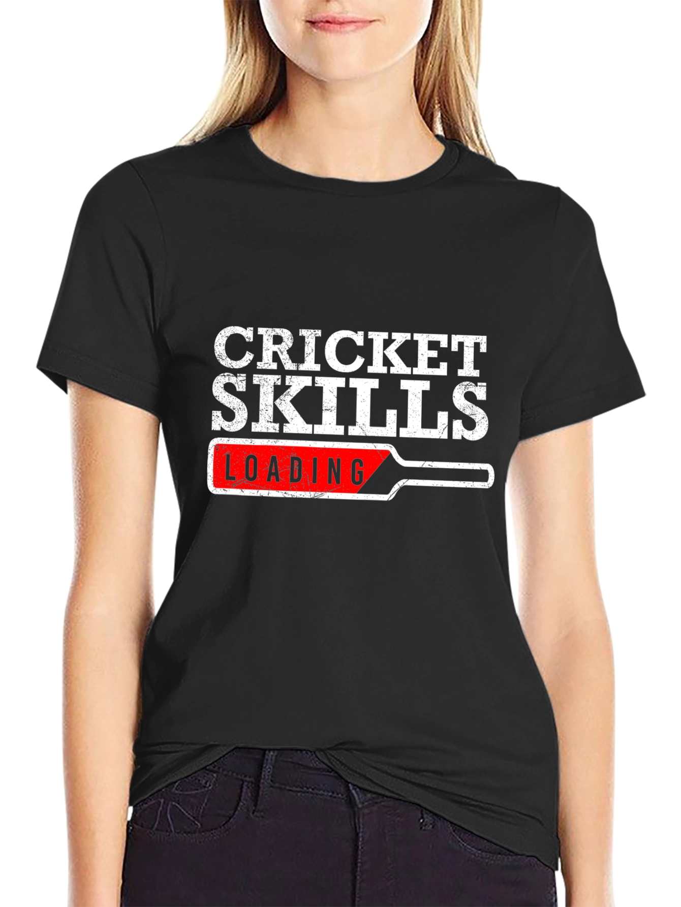 Cricket Skills Loading Funny Graphic T-Shirt