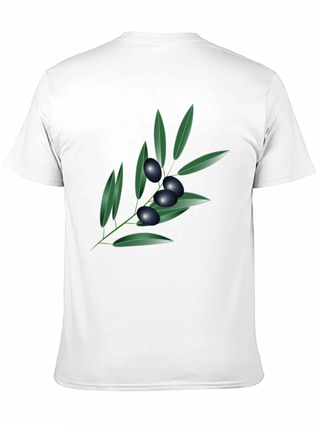 Olive Branch Graphic Tee - Black Cotton Blend