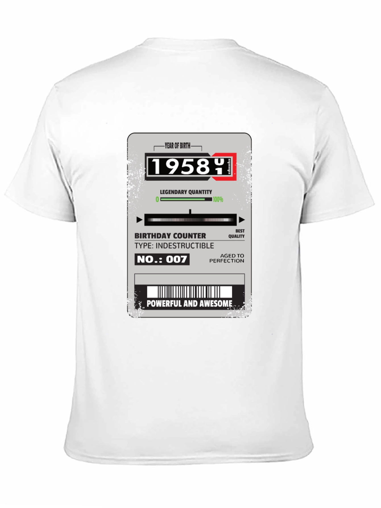 1958 Birthday Year T-Shirt