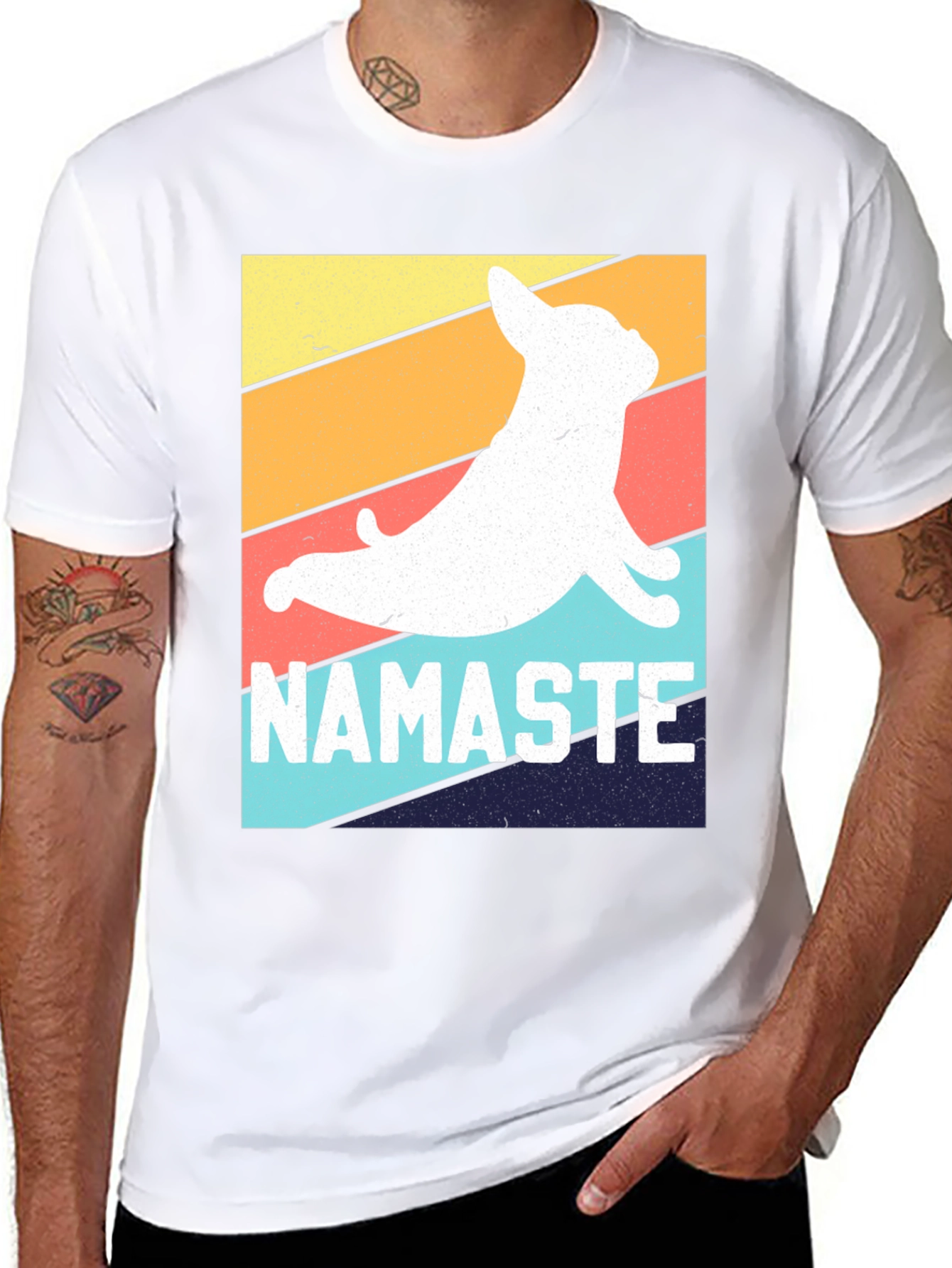 Namaste Dog Graphic Tee - Yoga Dog Lover T-Shirt
