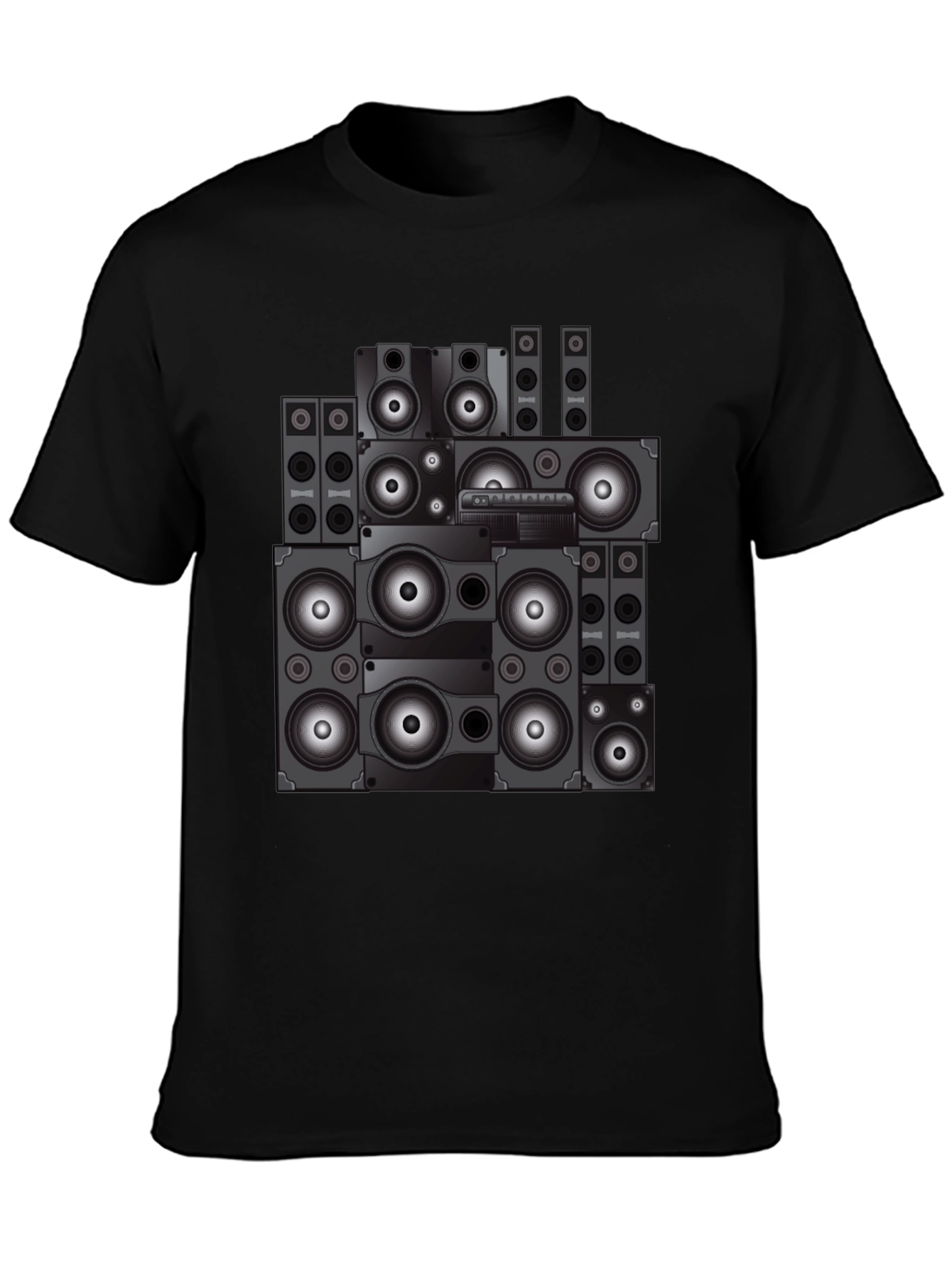 Speaker Stack Graphic Tee - Cool Sound System Design