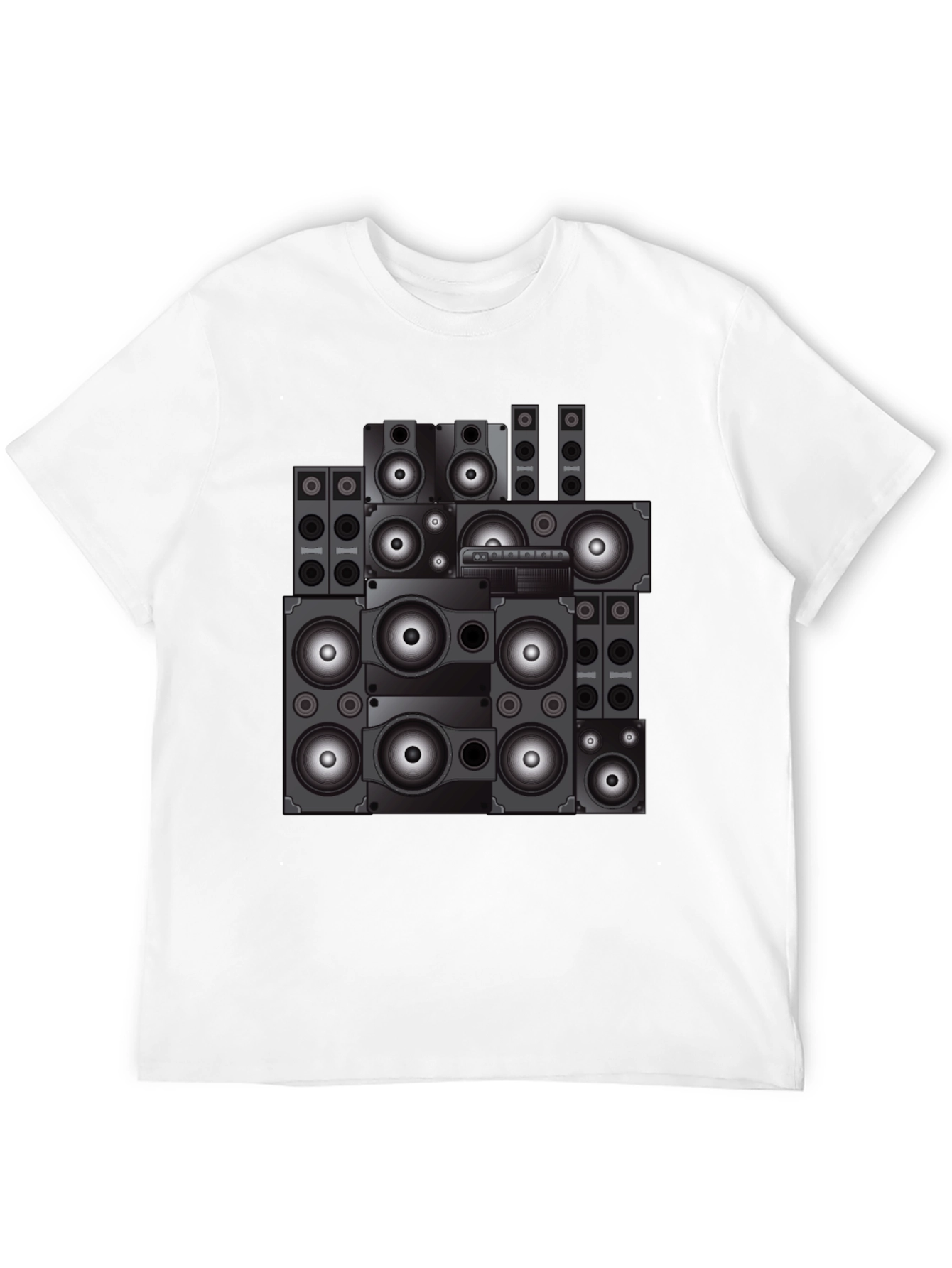Speaker Stack Graphic Tee - Cool Sound System Design
