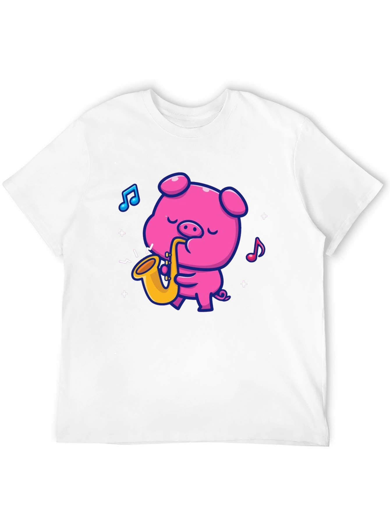Pig Saxophone Black T-Shirt
