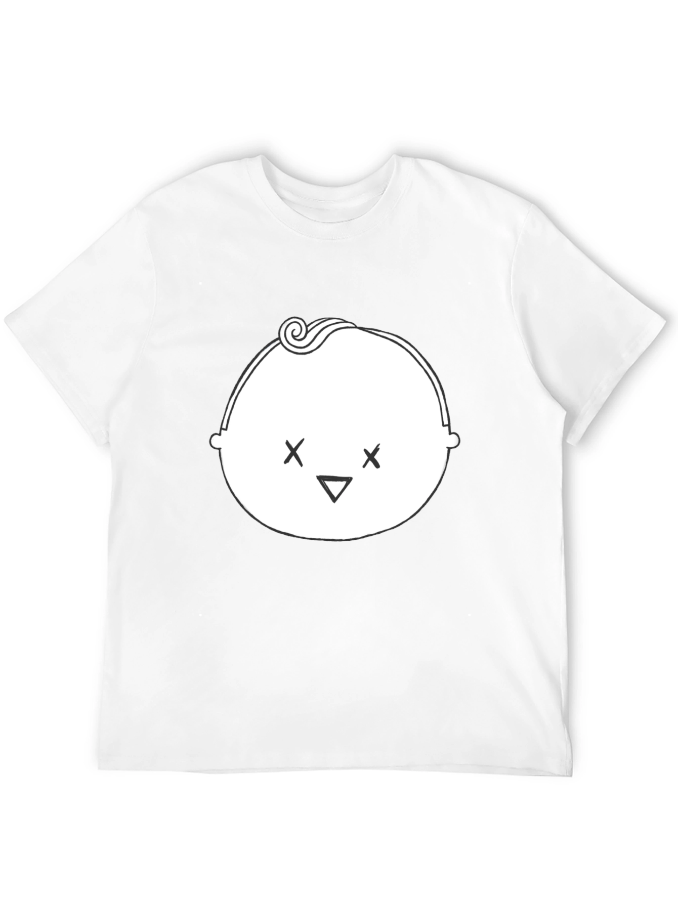 Cool Baby Face Graphic Black T-Shirt