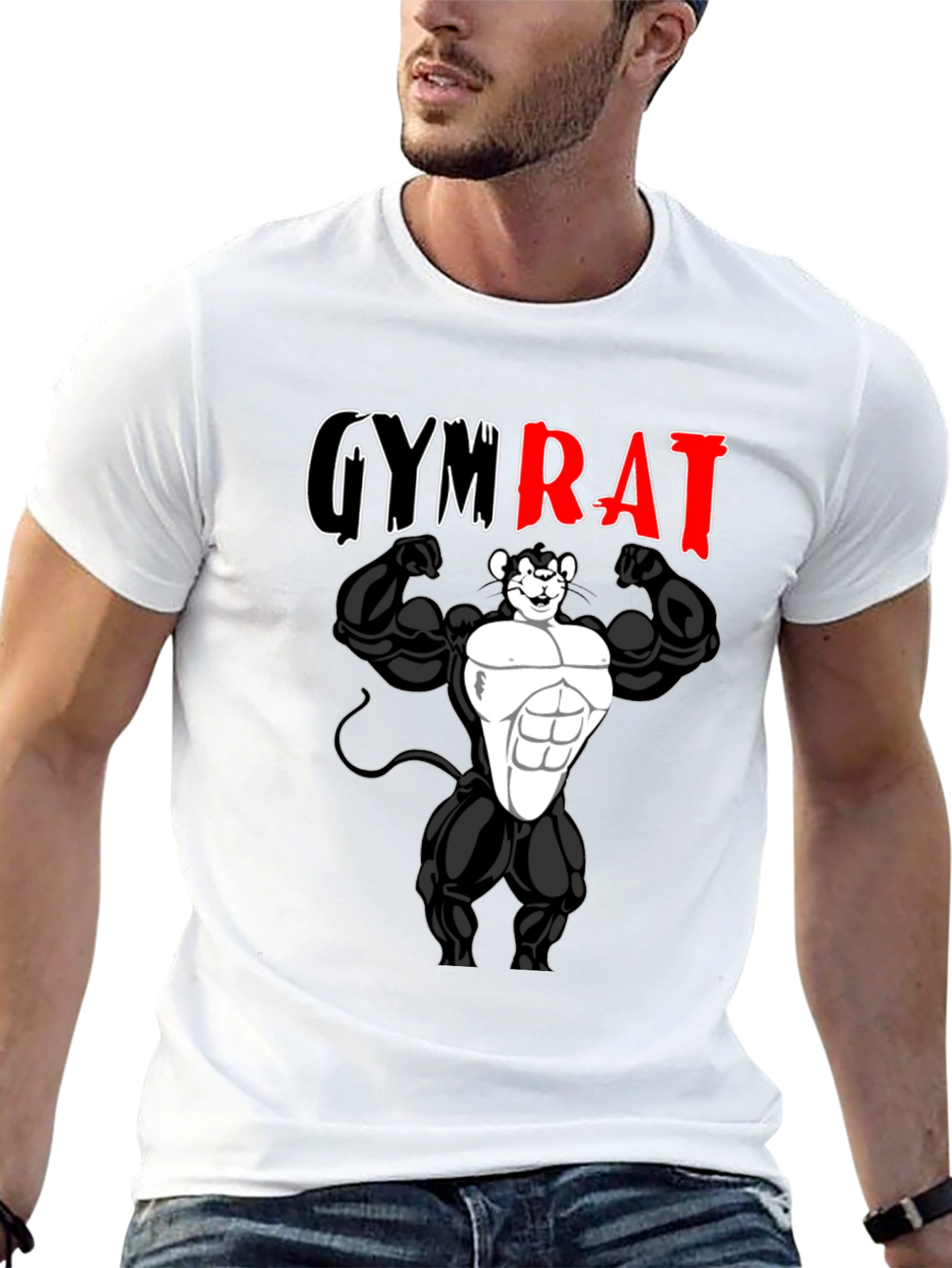 Gym Rat T-Shirt - Bodybuilding Mouse