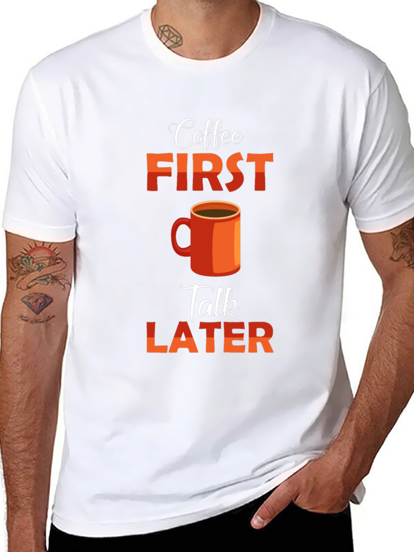Coffee First Talk Later Graphic T-Shirt