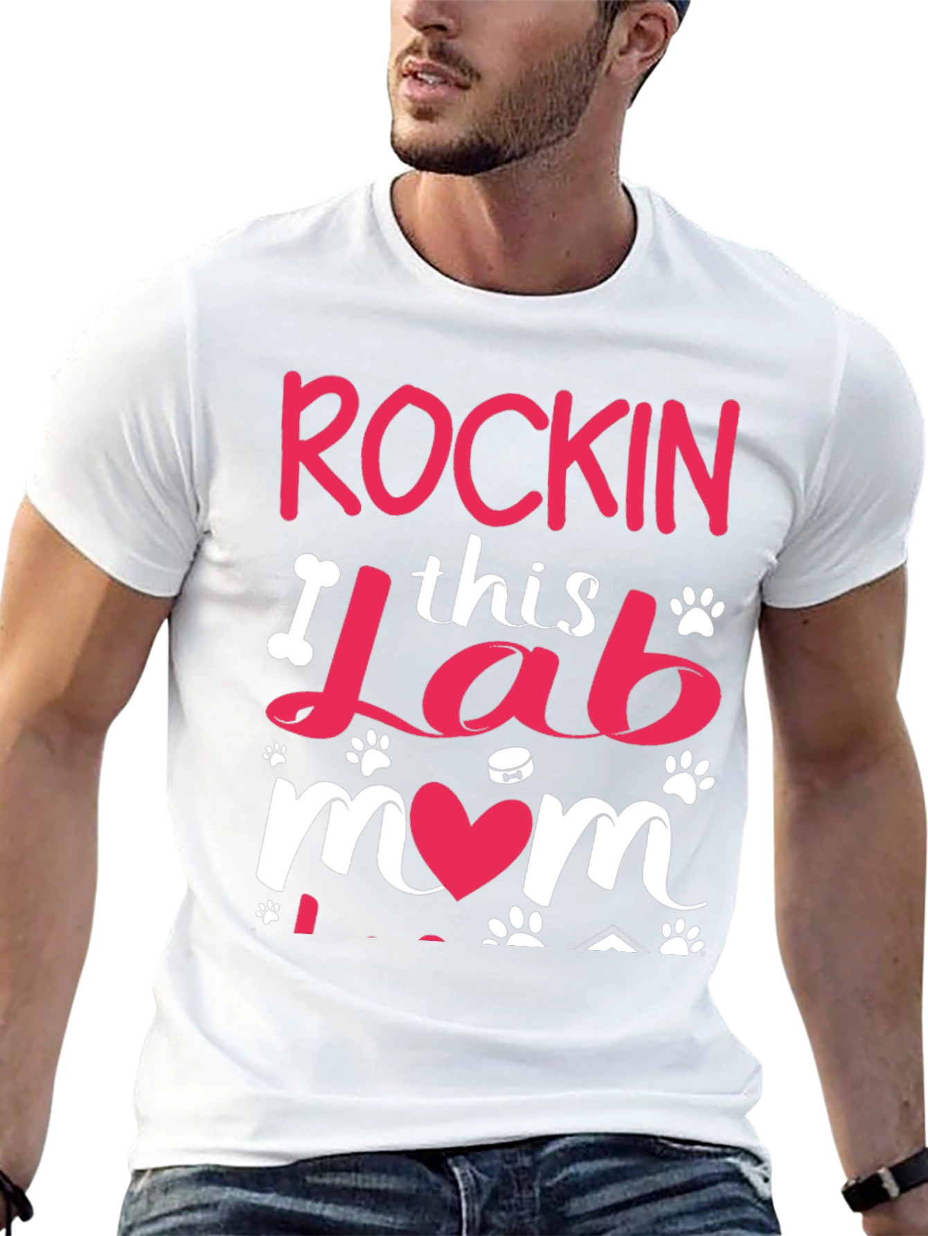 Rockin Lab Mom Black T-Shirt