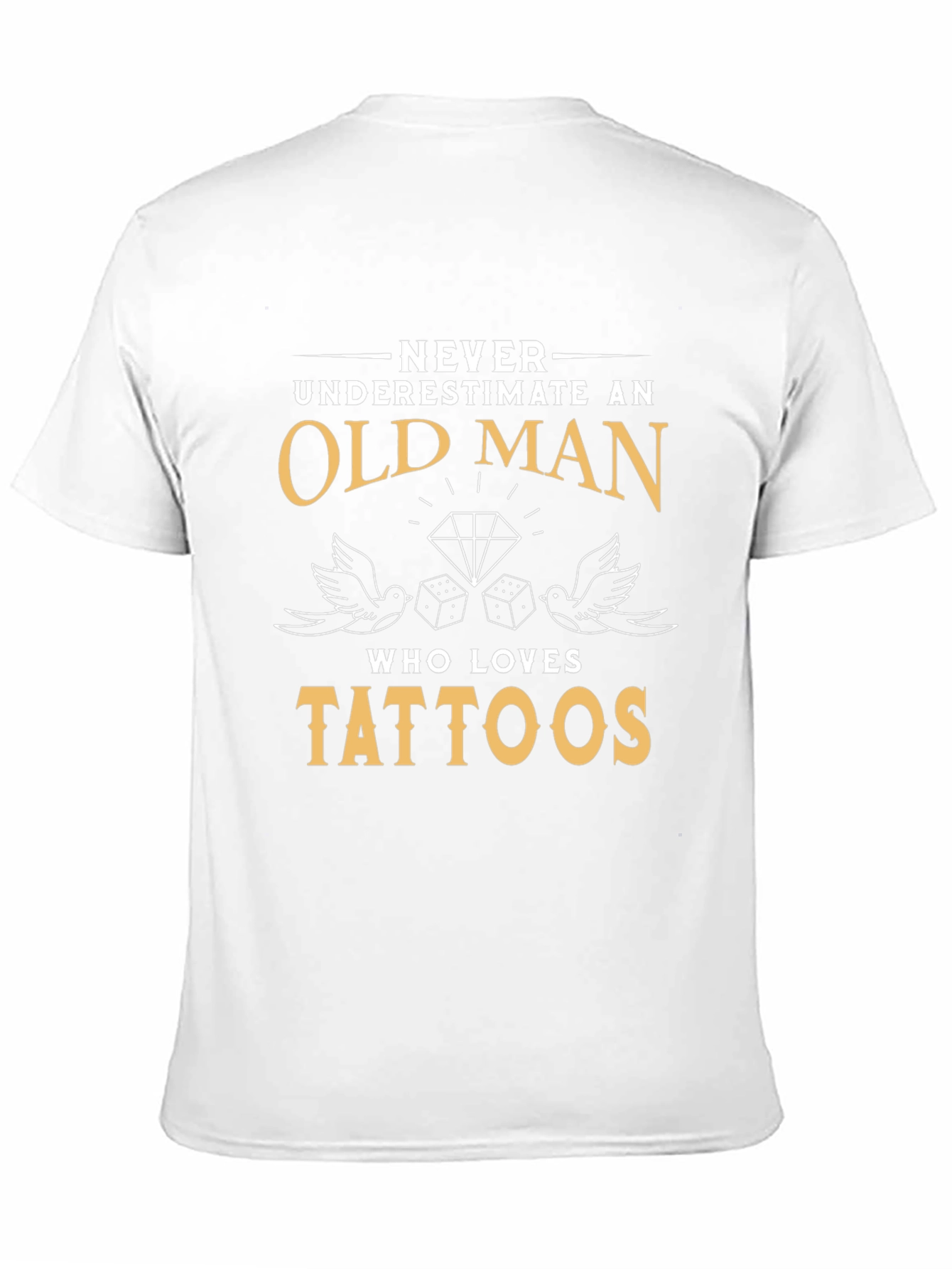 Old Man Tattoos Graphic Tee - Black