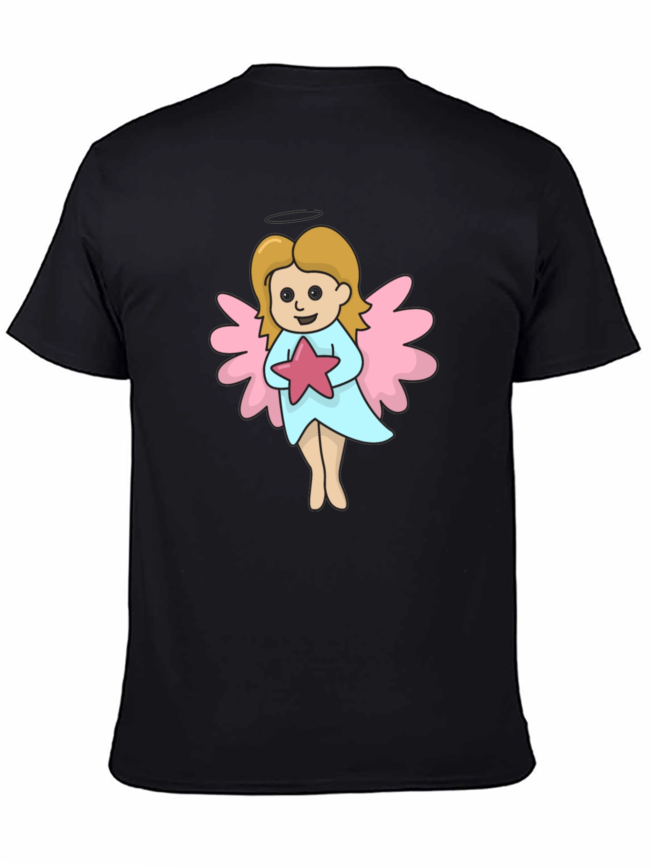 Angel Star Graphic T-Shirt - Cute Cartoon Design