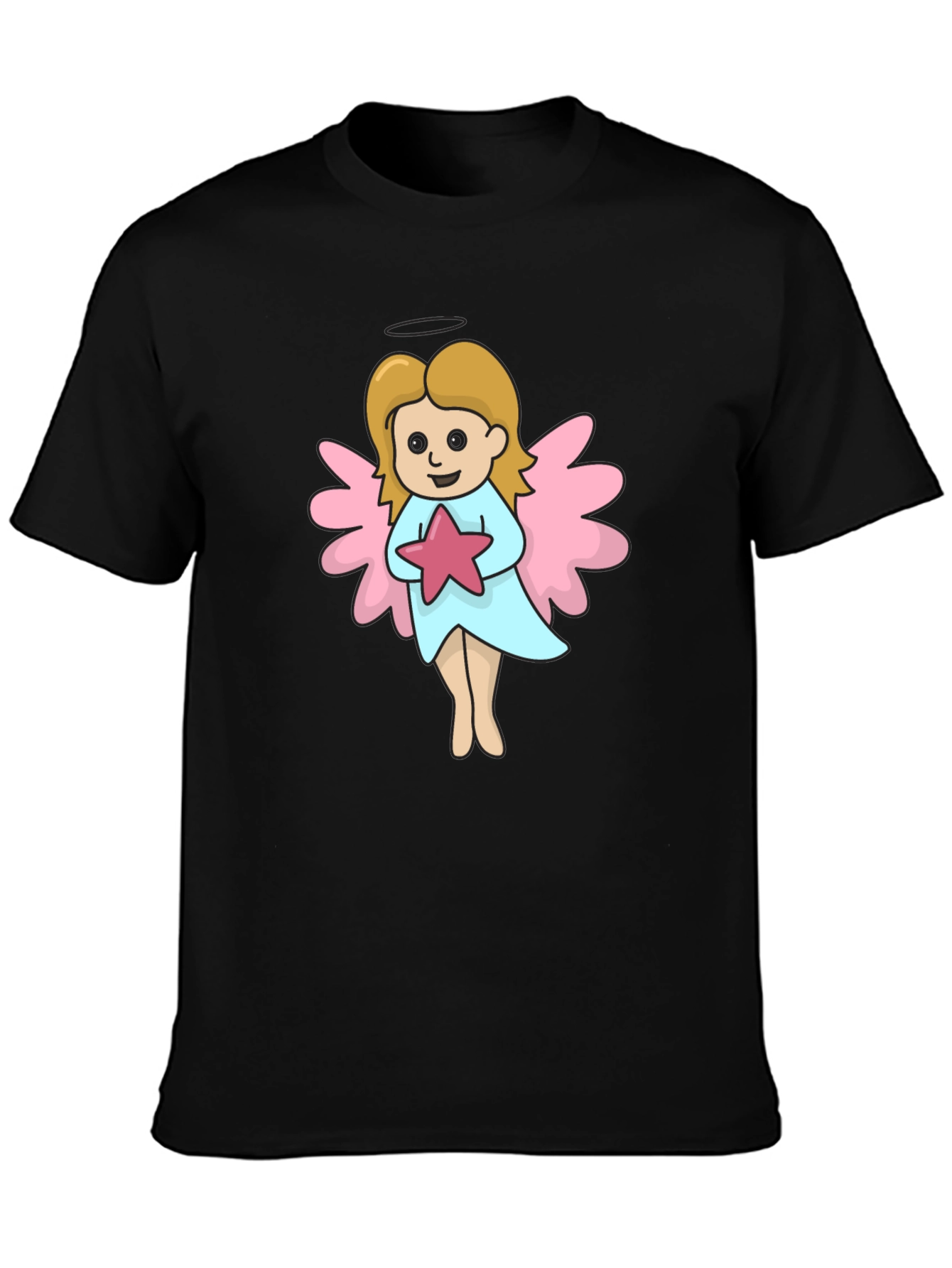 Angel Star Graphic T-Shirt - Cute Cartoon Design