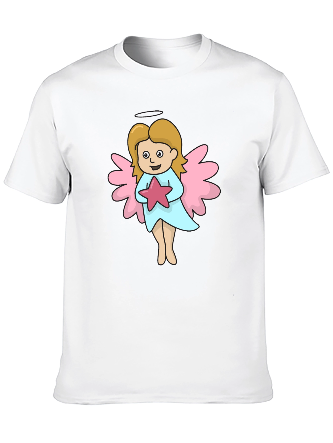 Angel Star Graphic T-Shirt - Cute Cartoon Design