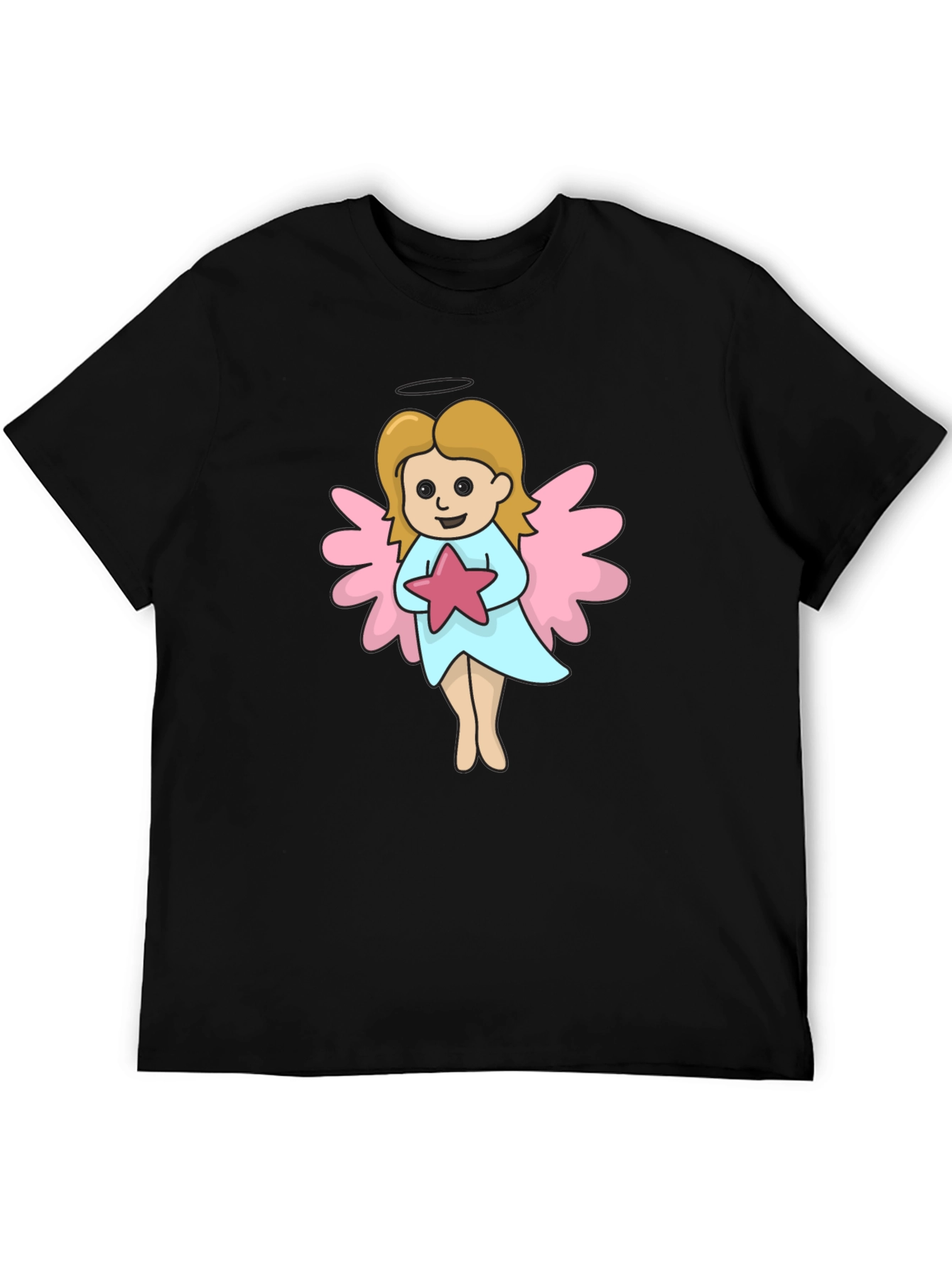 Angel Star Graphic T-Shirt - Cute Cartoon Design