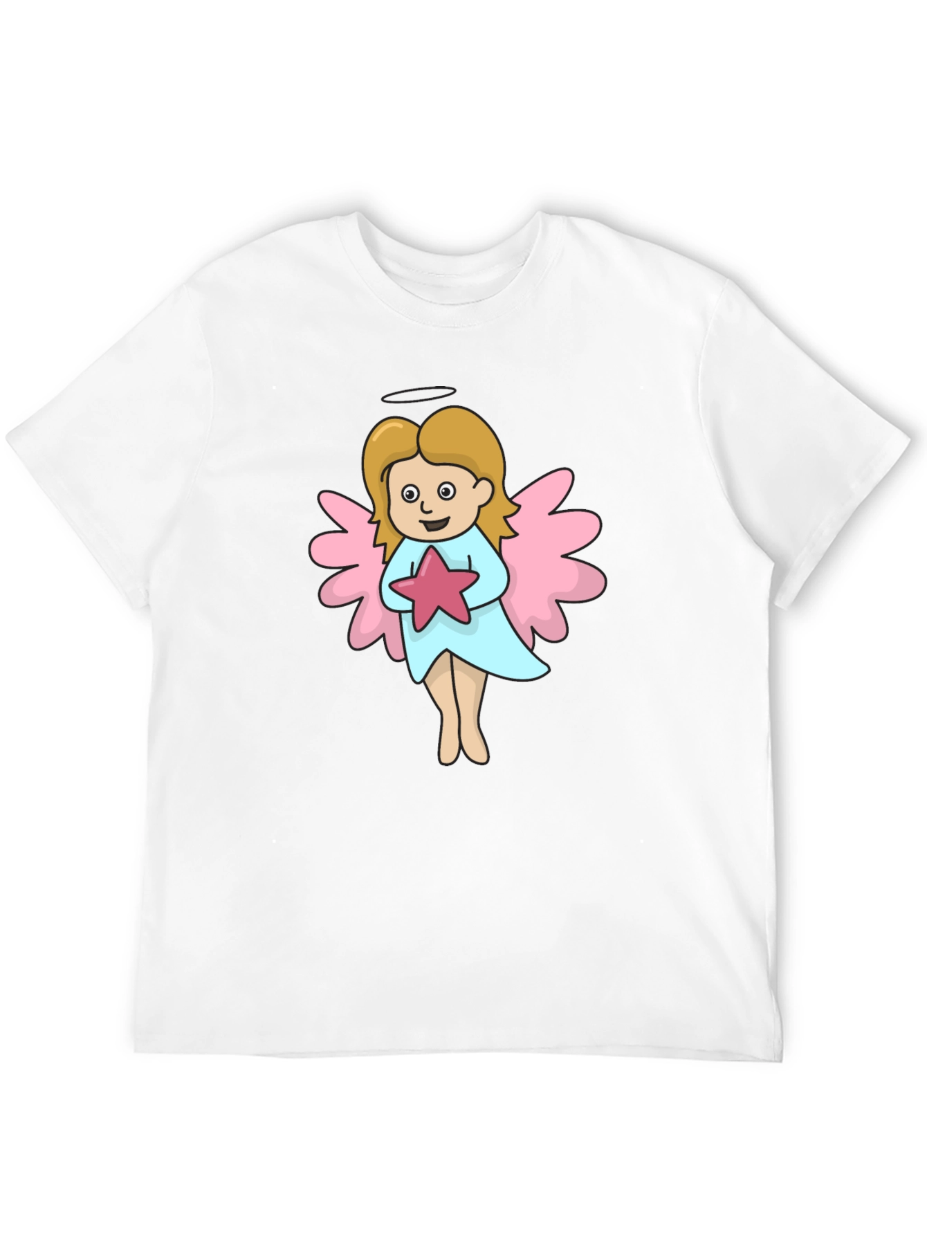 Angel Star Graphic T-Shirt - Cute Cartoon Design