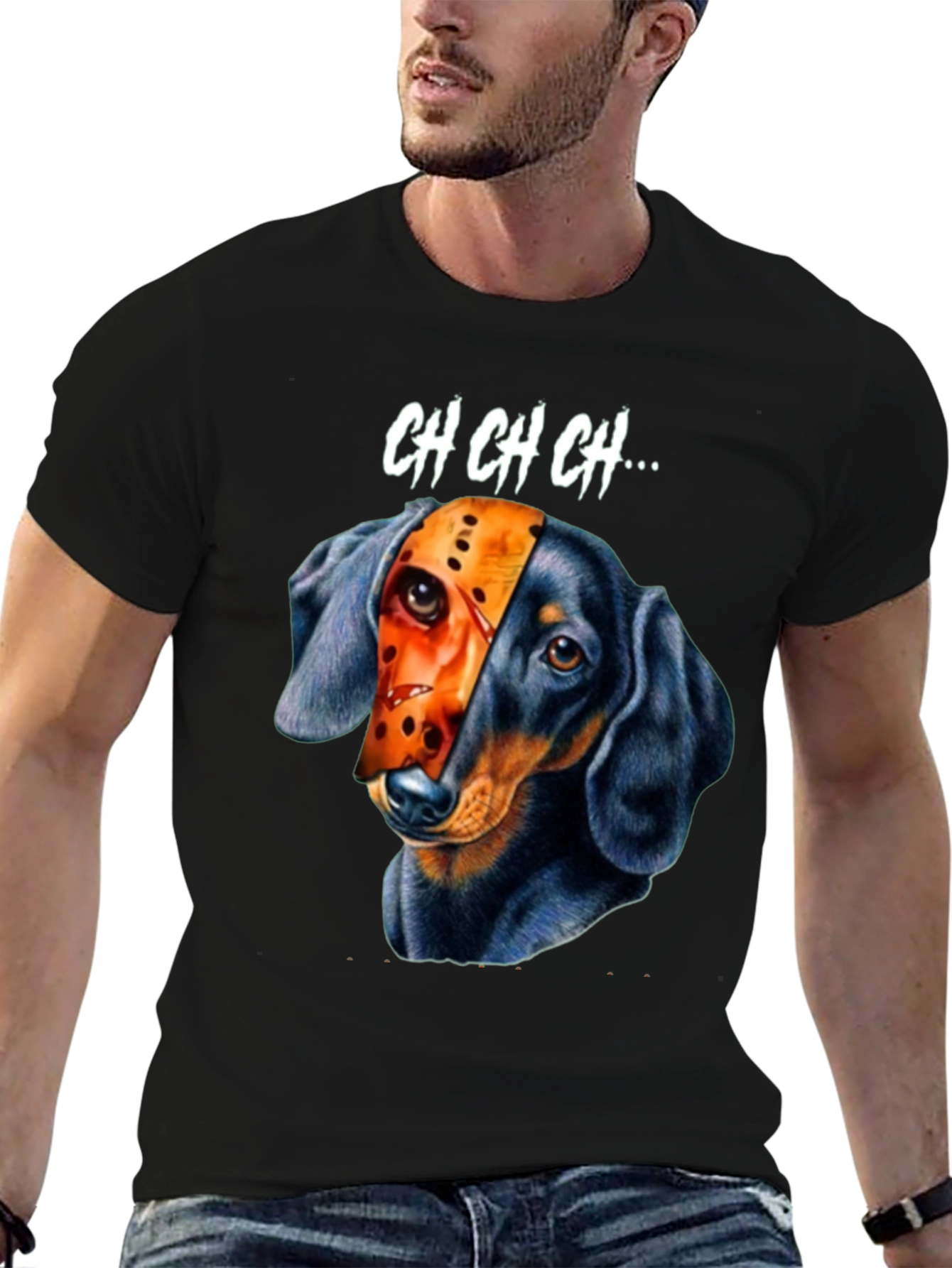Dachshund Jason Voorhees Halloween T-Shirt