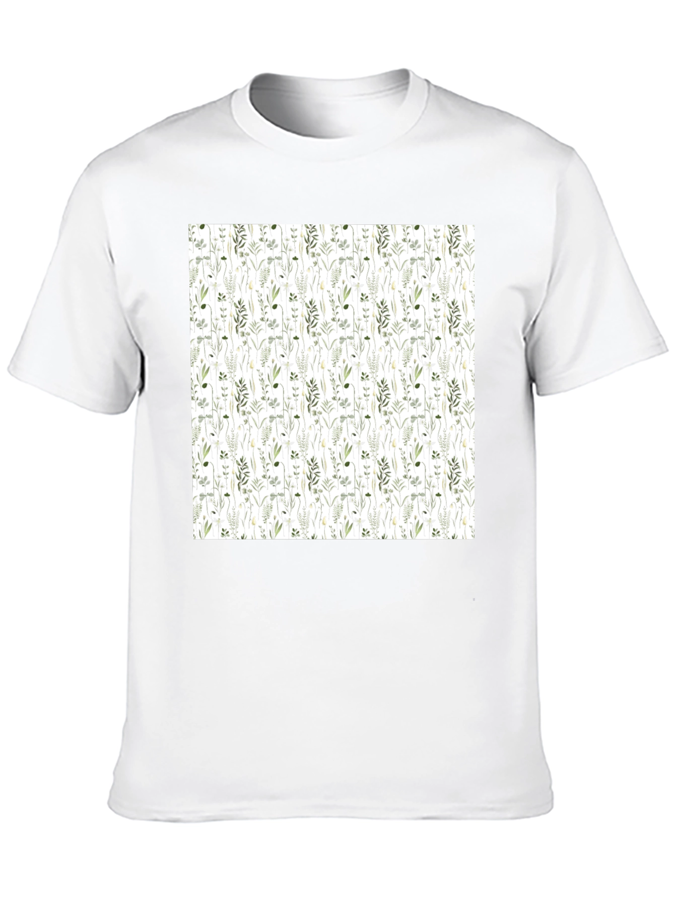 Floral Print Black Tee