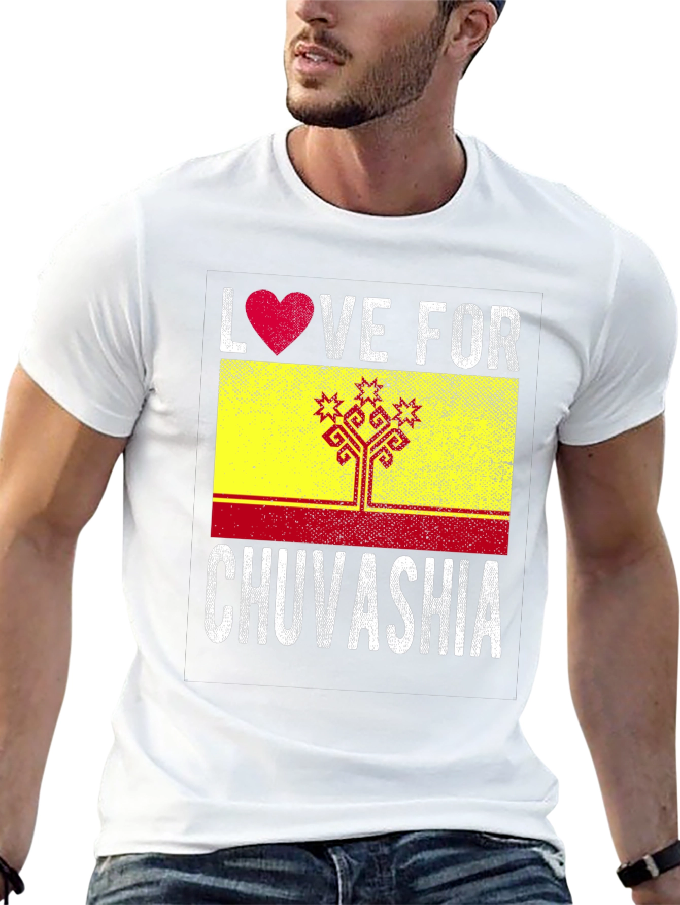 Love for Chuvashia T-Shirt - Flag Graphic Tee