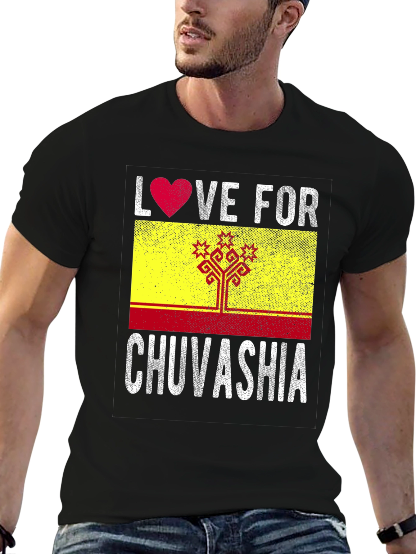 Love for Chuvashia T-Shirt - Flag Graphic Tee