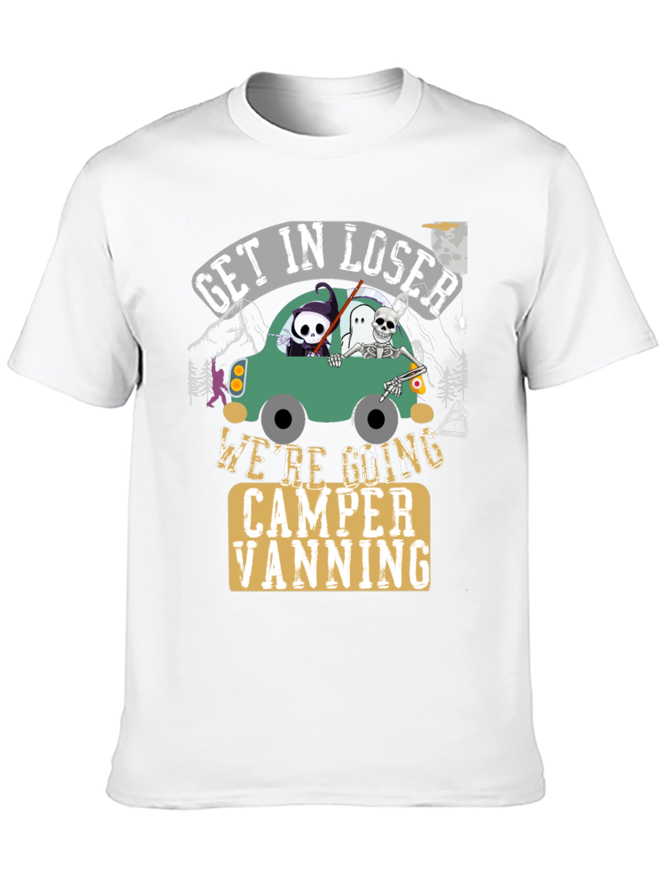 Get In Loser Halloween Camper Vanning T-Shirt