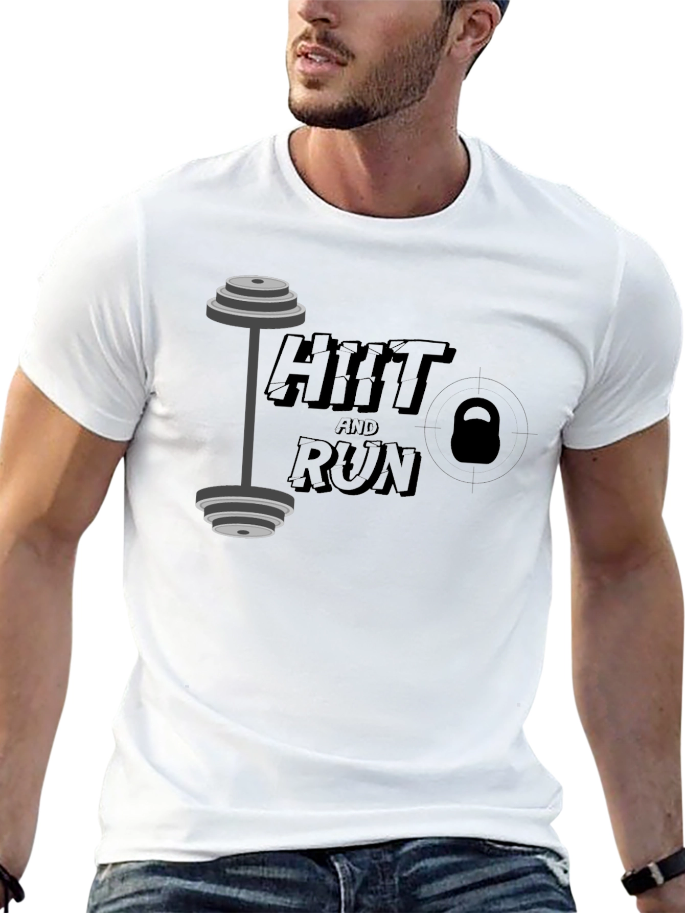 HIIT and Run Graphic Tee - Fitness T-Shirt
