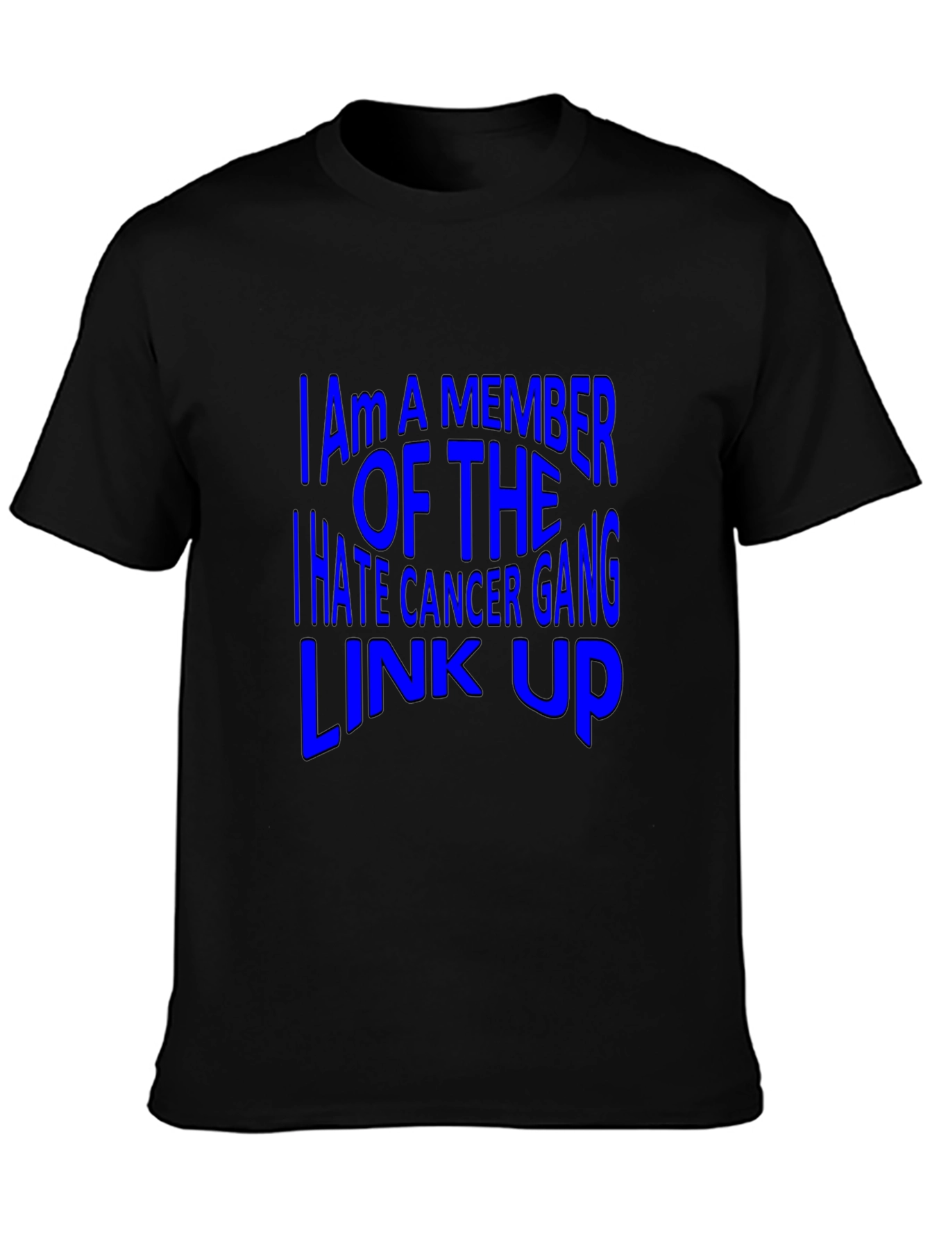 I Hate Cancer Gang Link Up Black T-Shirt