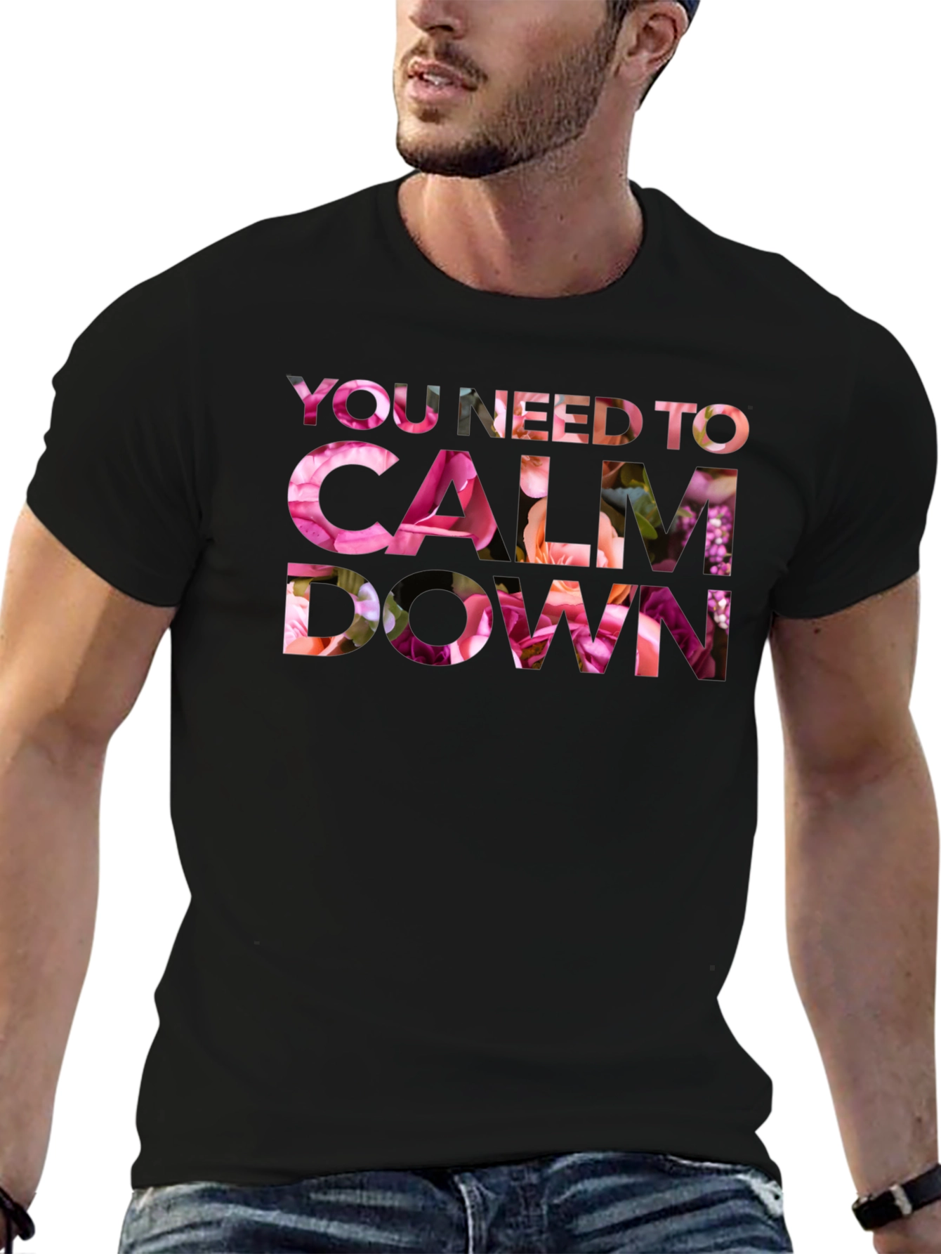 Floral Calm Down Graphic T-Shirt