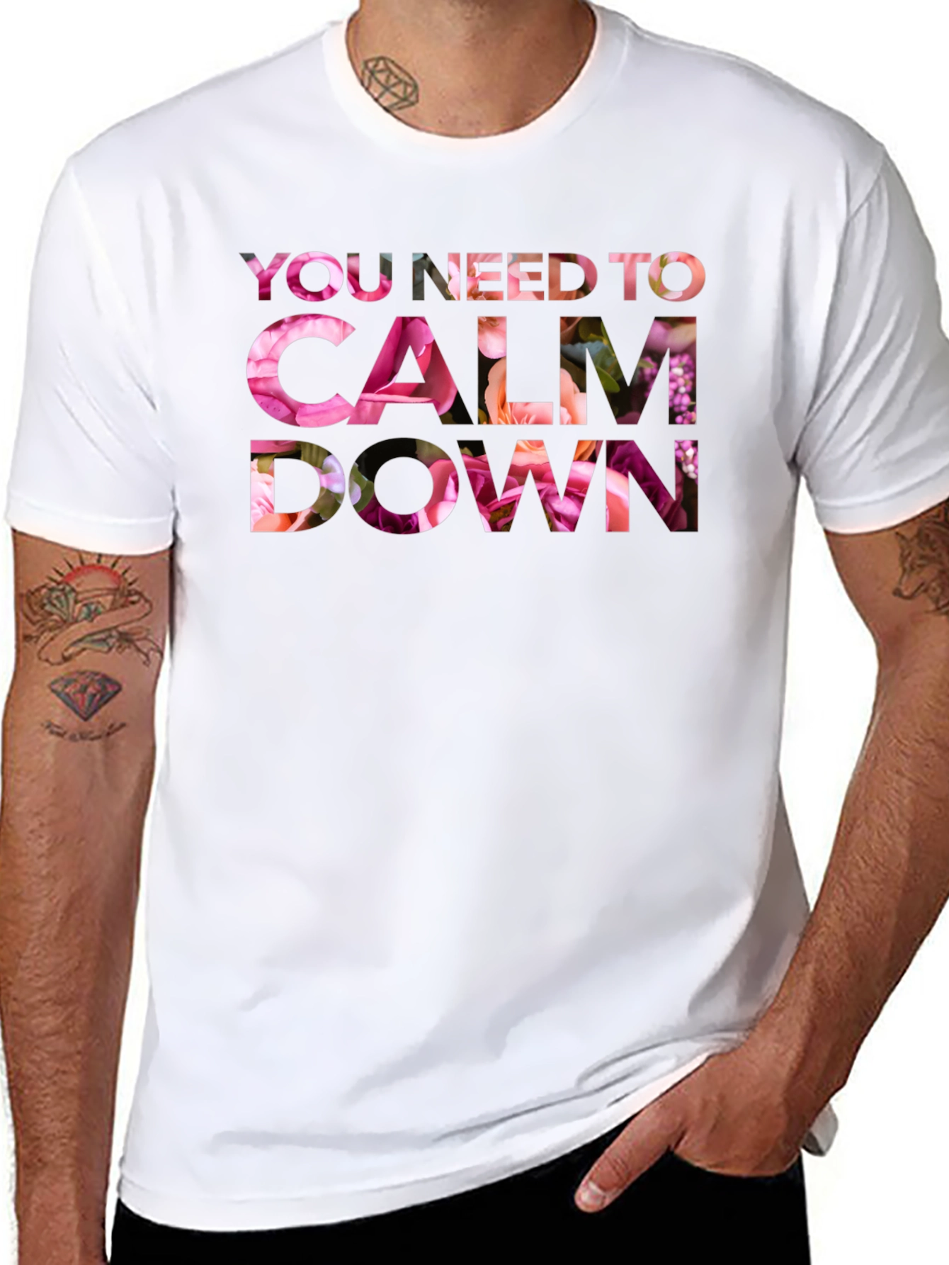 Floral Calm Down Graphic T-Shirt