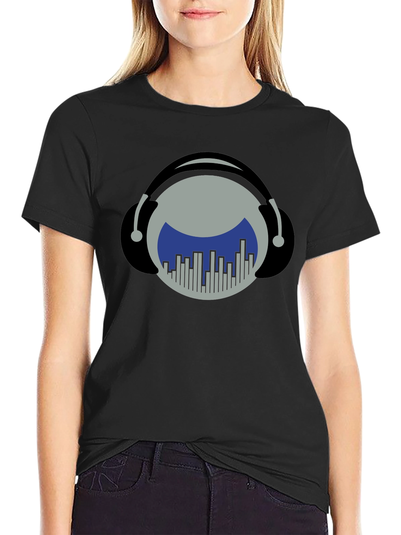 Music Lover T-Shirt: Headphones & Equalizer Design