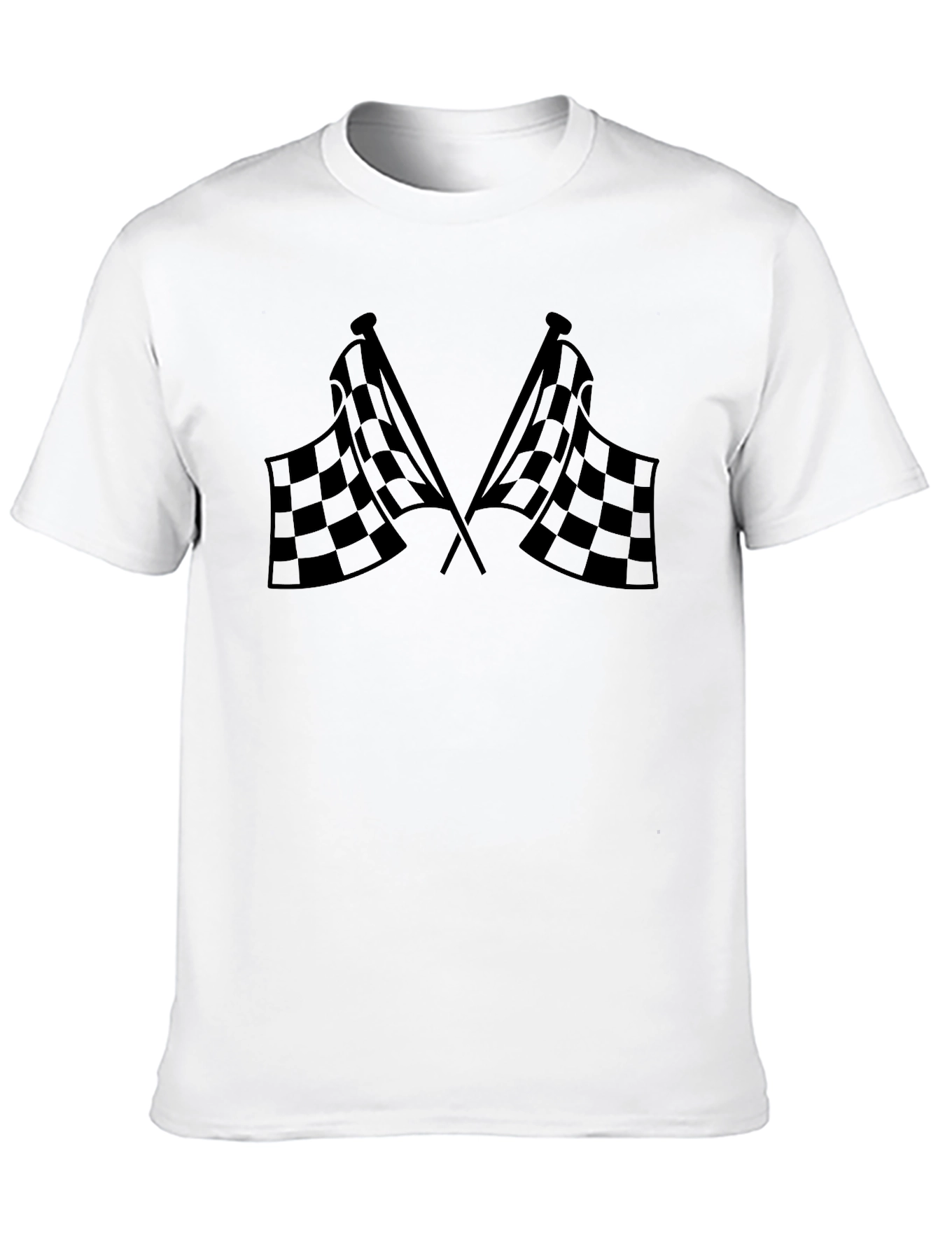 Checkered Flag Graphic Tee - Race Day Ready
