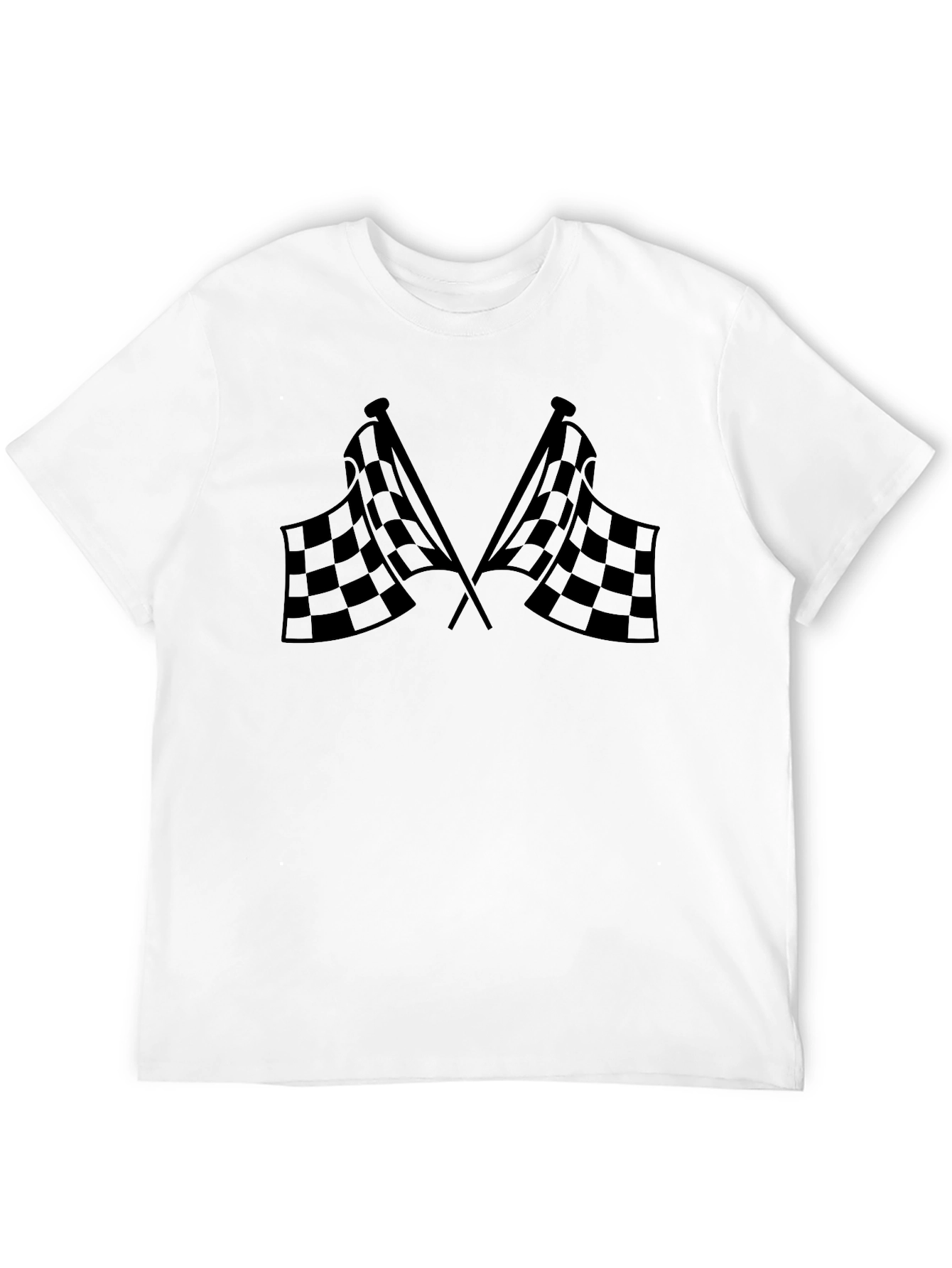 Checkered Flag Graphic Tee - Race Day Ready