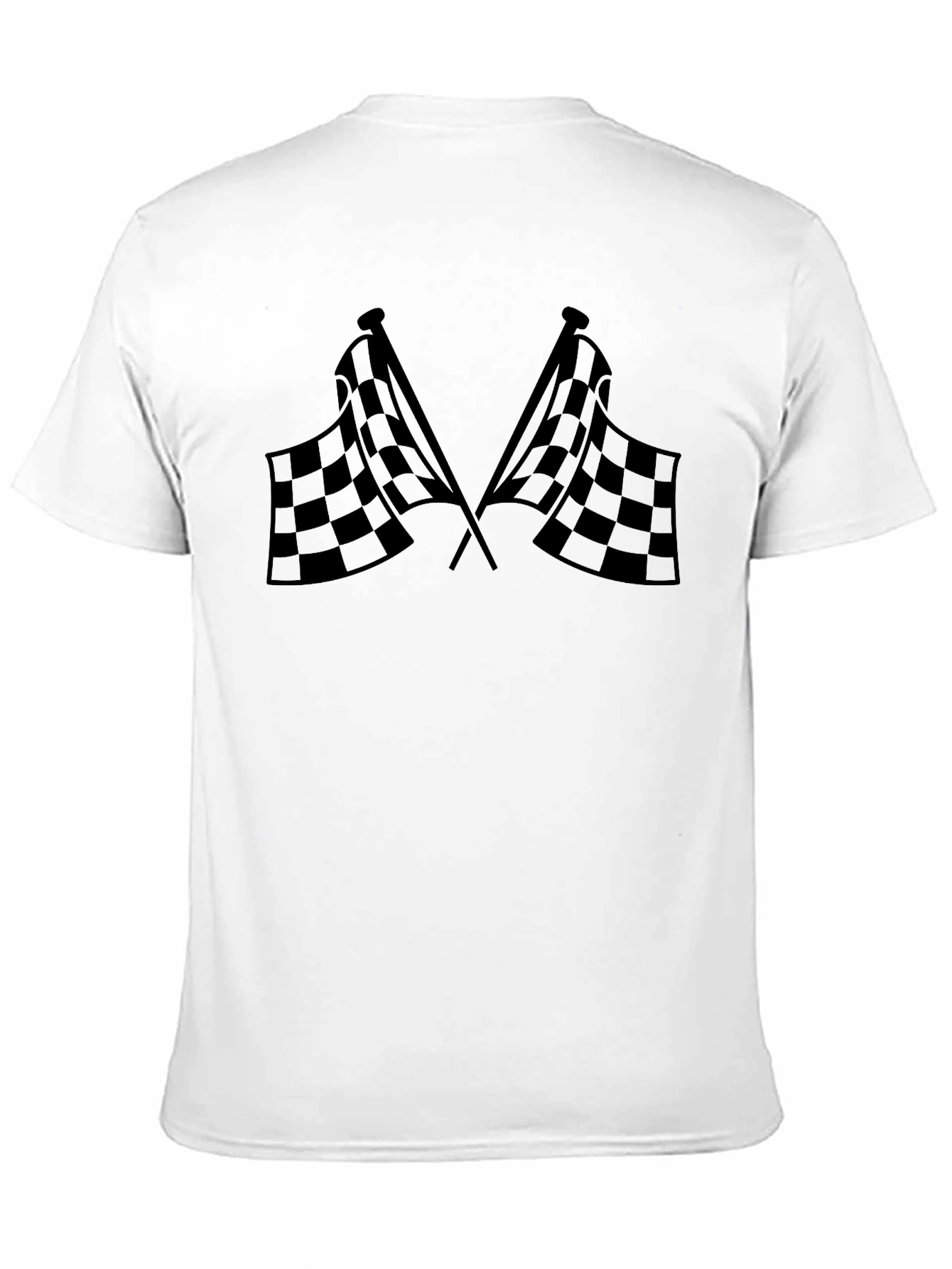 Checkered Flag Graphic Tee - Race Day Ready