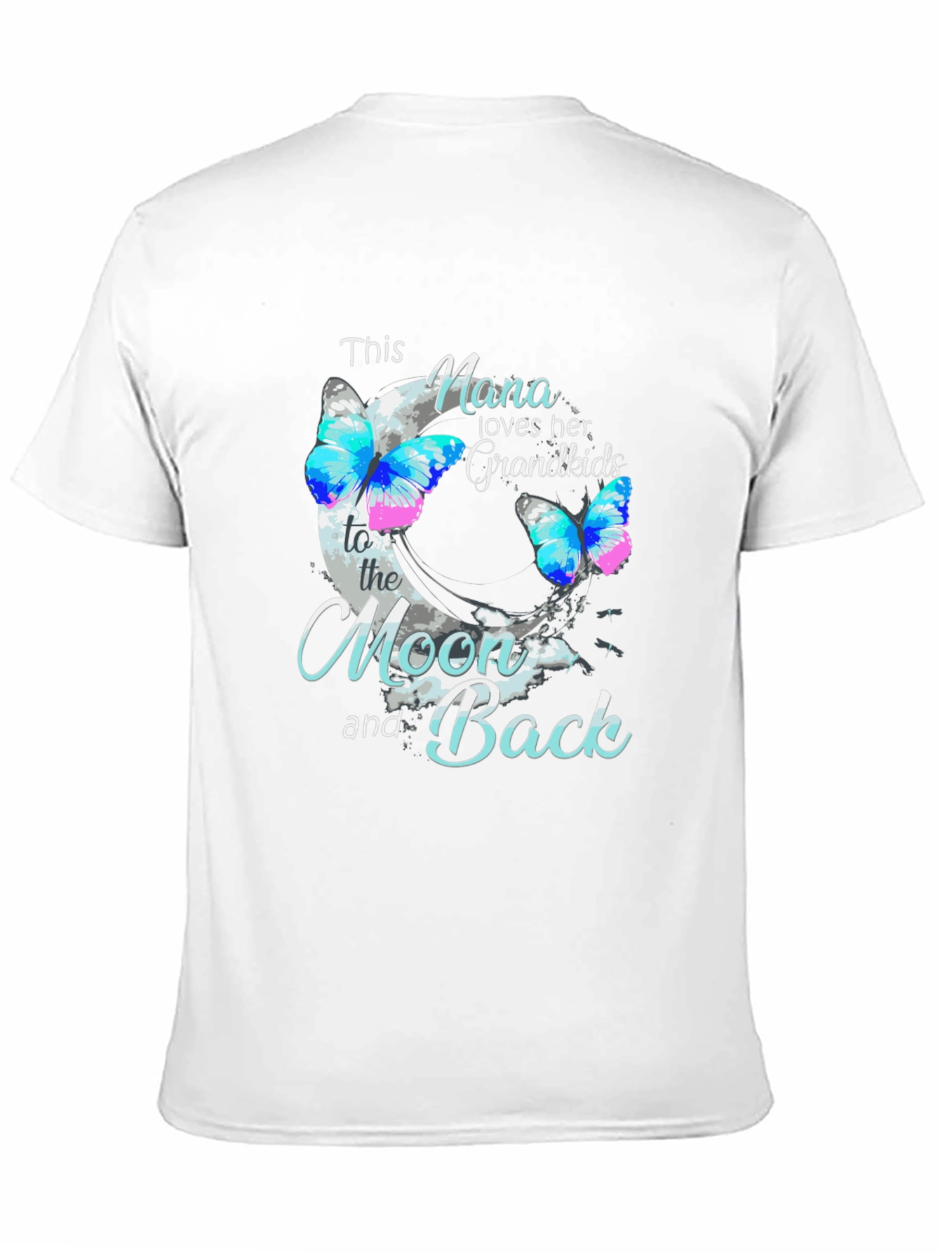 Nana Loves Grandkids Butterfly T-Shirt