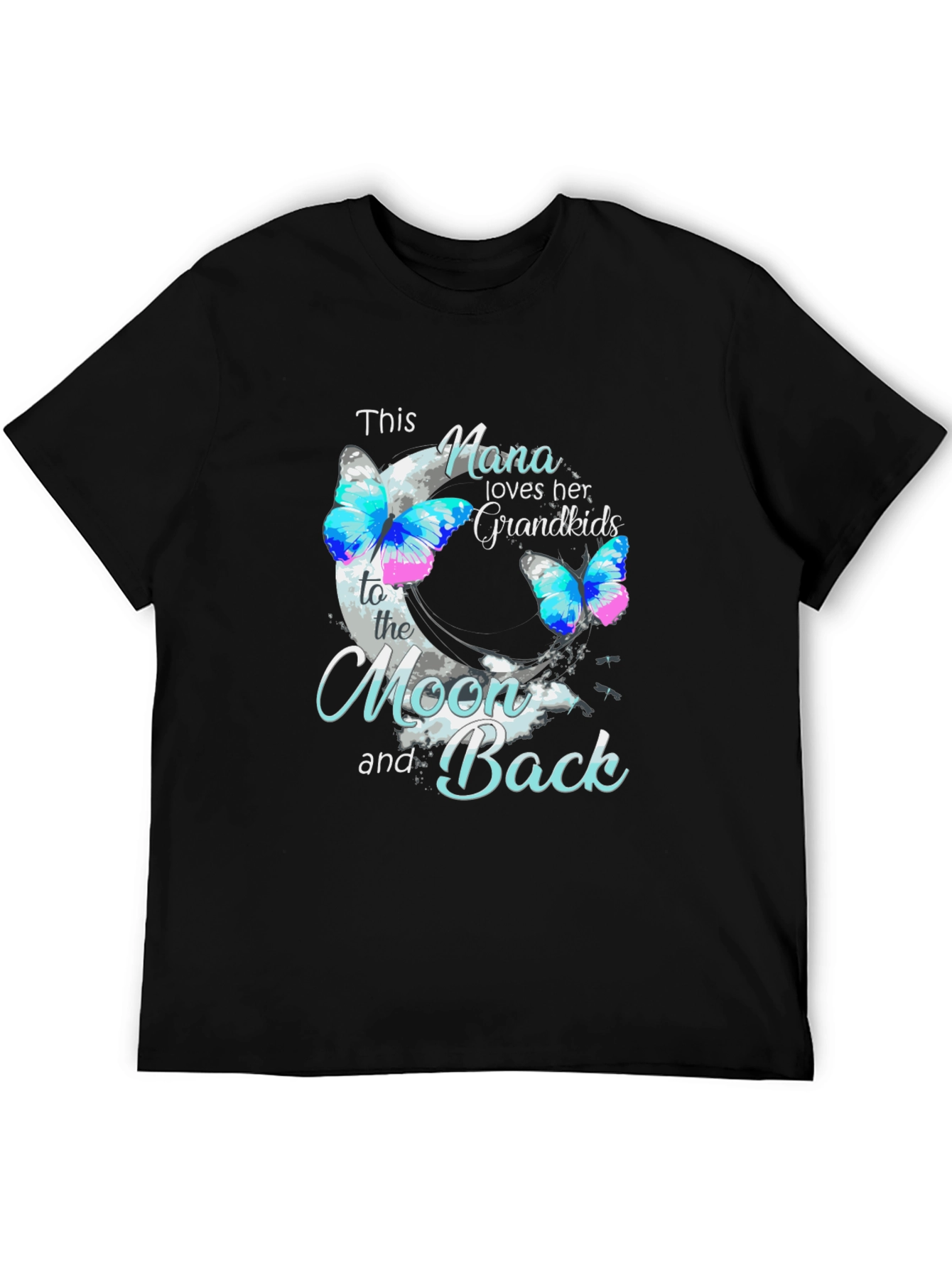 Nana Loves Grandkids Butterfly T-Shirt
