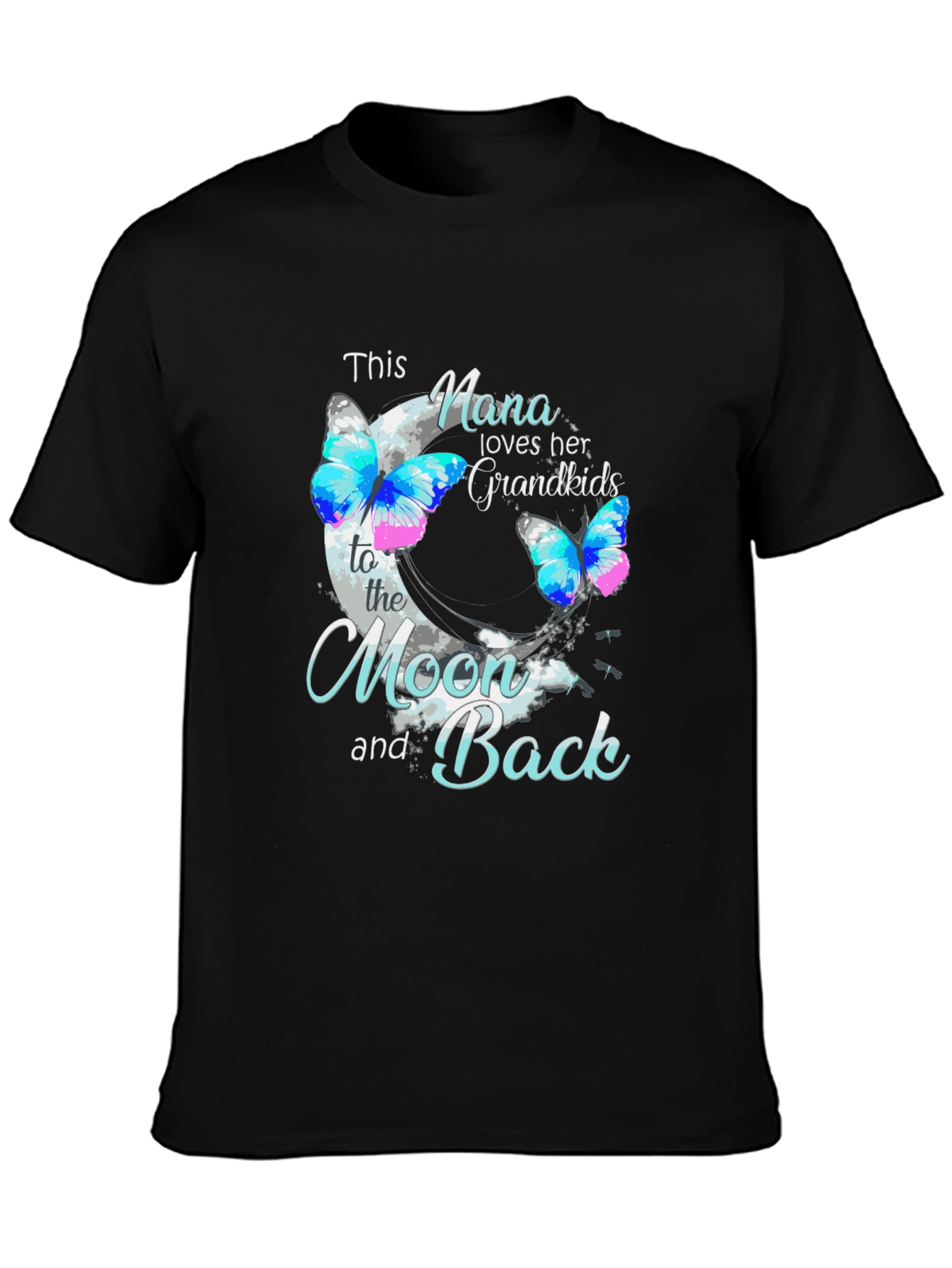 Nana Loves Grandkids Butterfly T-Shirt
