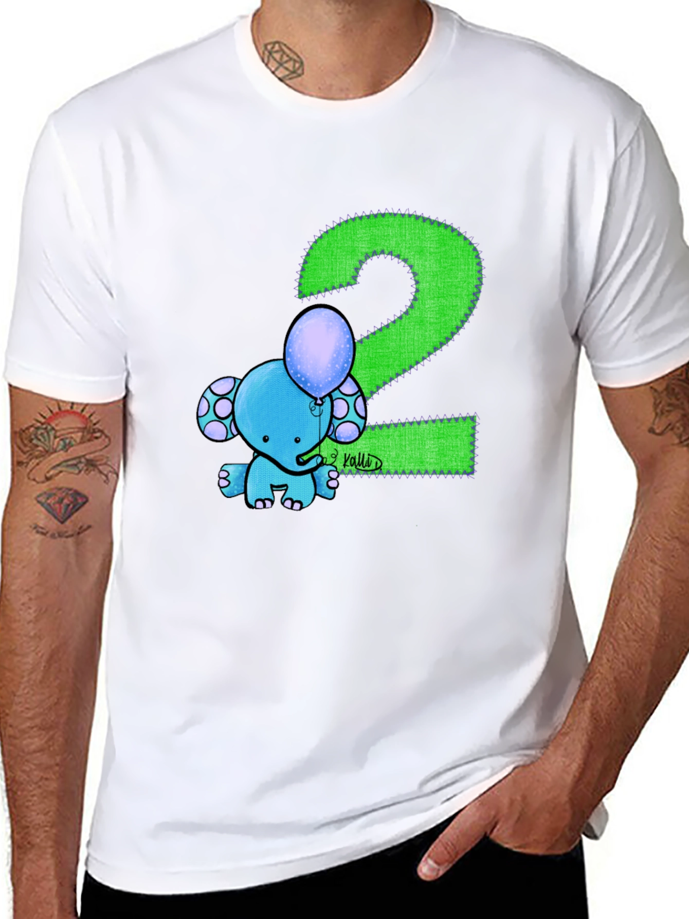 Kids 2nd Birthday Elephant T-Shirt