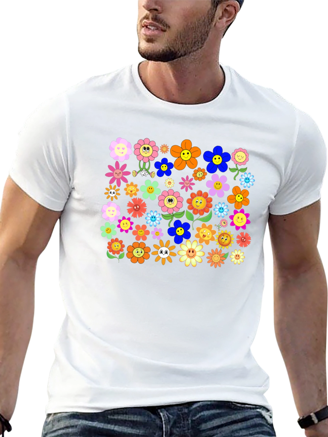 Groovy Flower Power T-Shirt - Retro Floral Tee