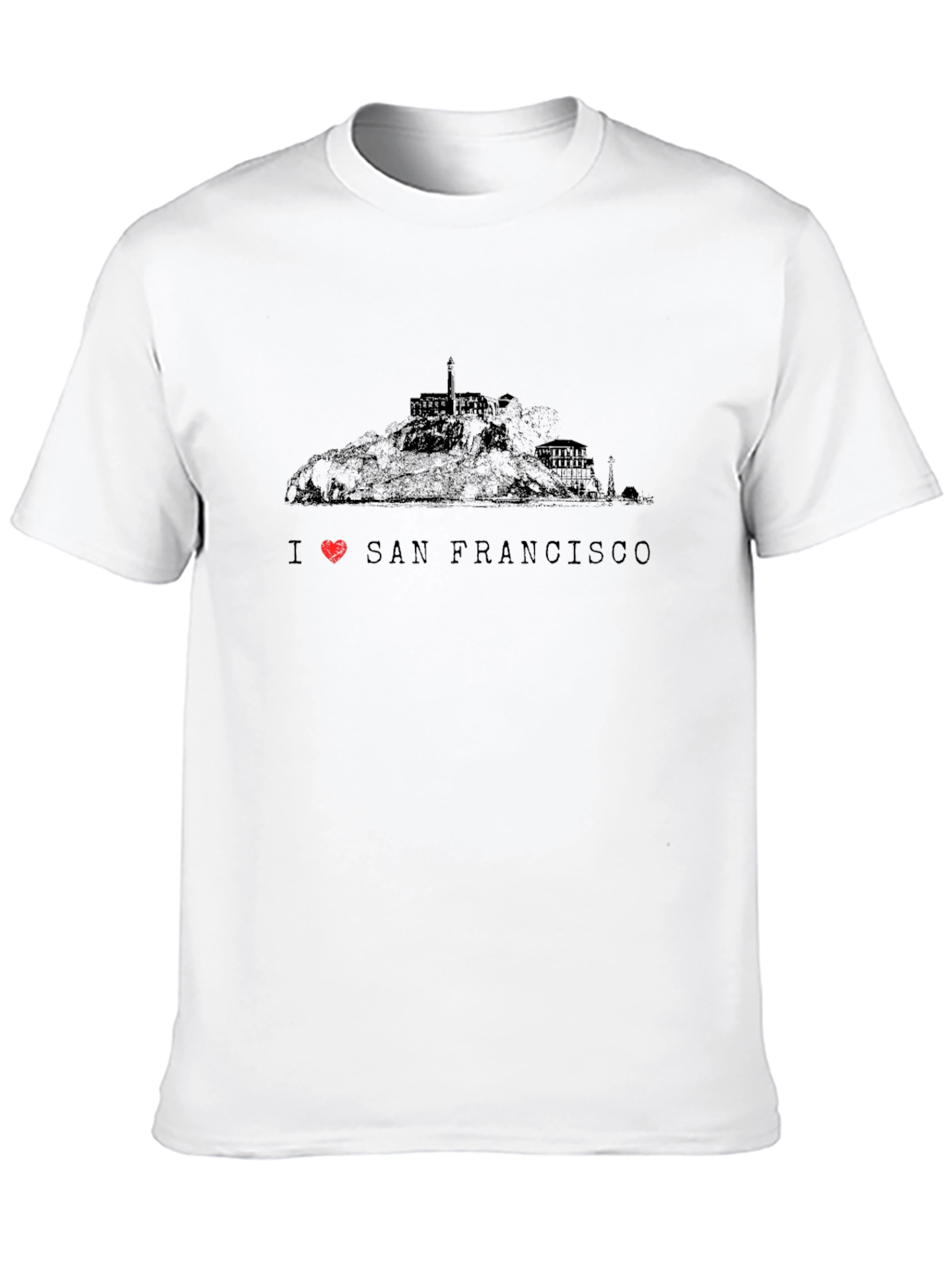 I Love San Francisco Mens Black Graphic T-Shirt
