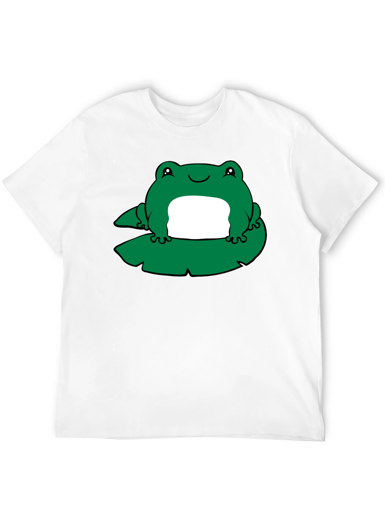 Frog on Lily Pad Graphic Tee - Black