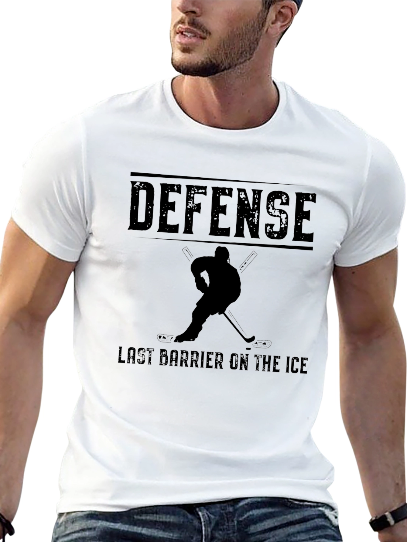 Defense Hockey T-Shirt - Last Barrier on the Ice