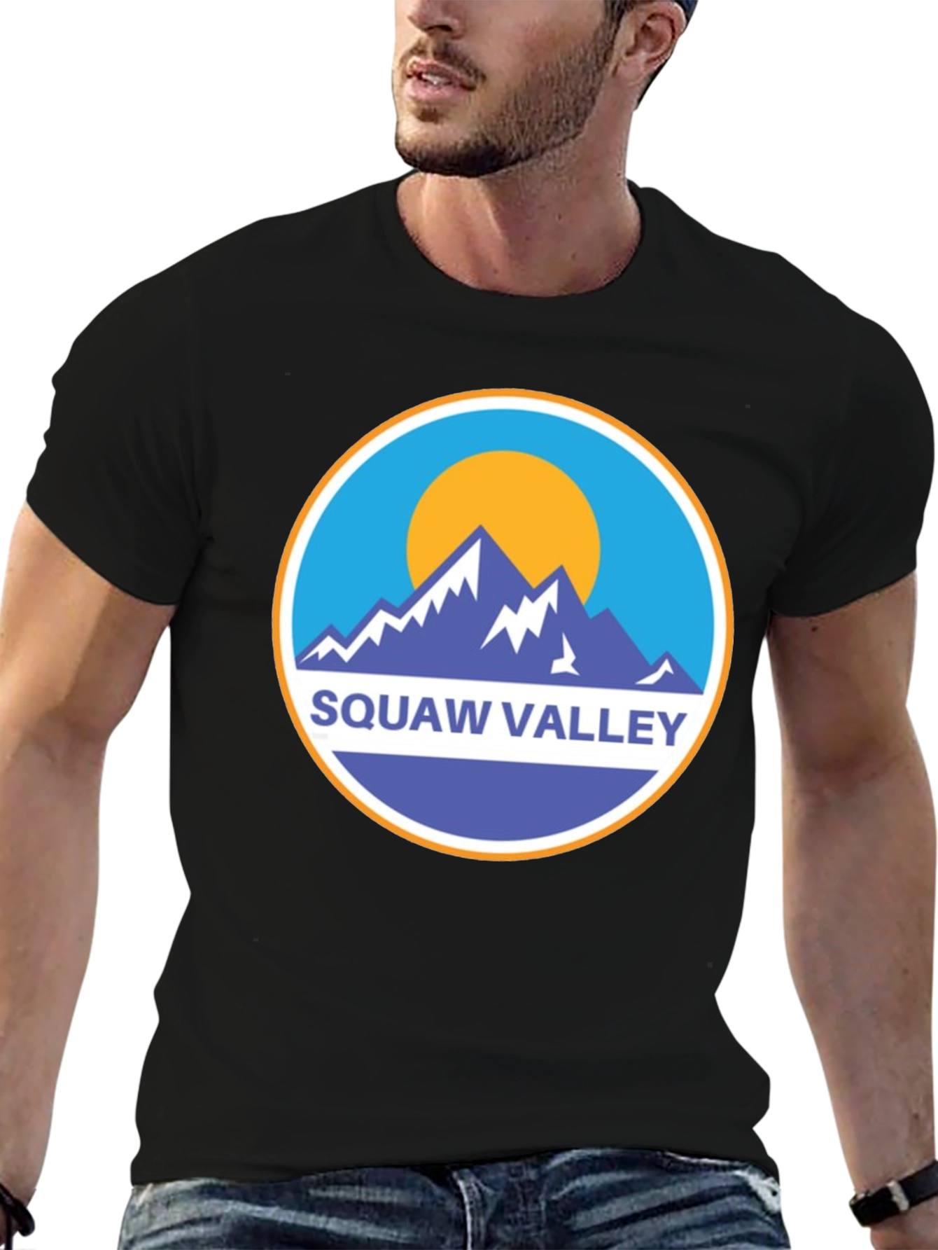 Squaw Valley Mountain Graphic Tee - Black