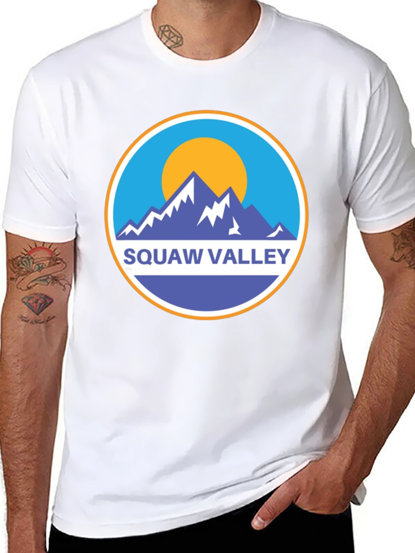 Squaw Valley Mountain Graphic Tee - Black