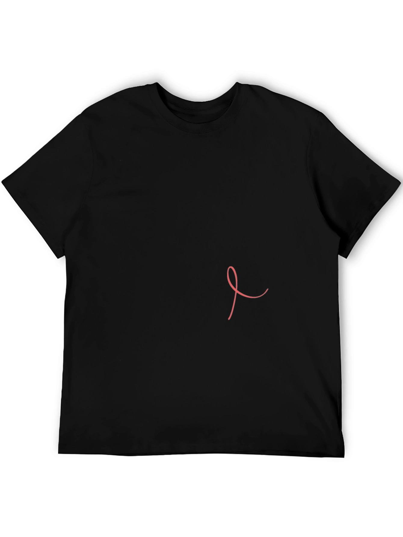 Breast Cancer Awareness Ribbon Black T-Shirt