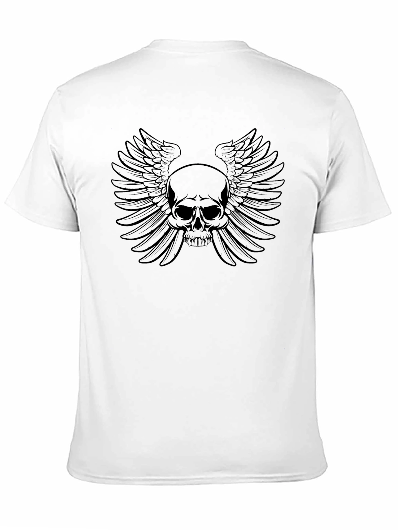 Skull Wings Graphic Tee - Mens Black T-Shirt