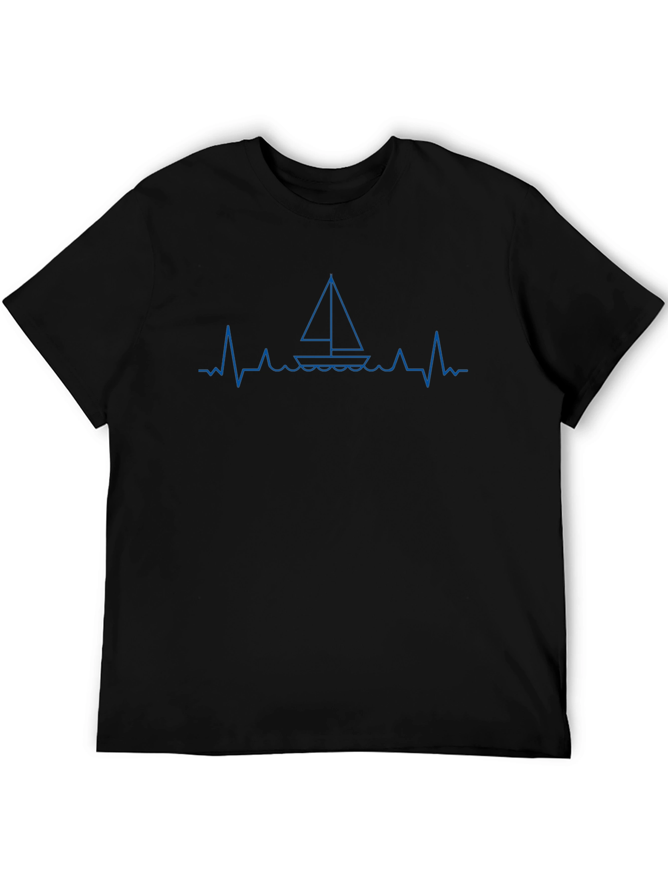 Sailboat Heartbeat Graphic T-Shirt - Nautical Tee